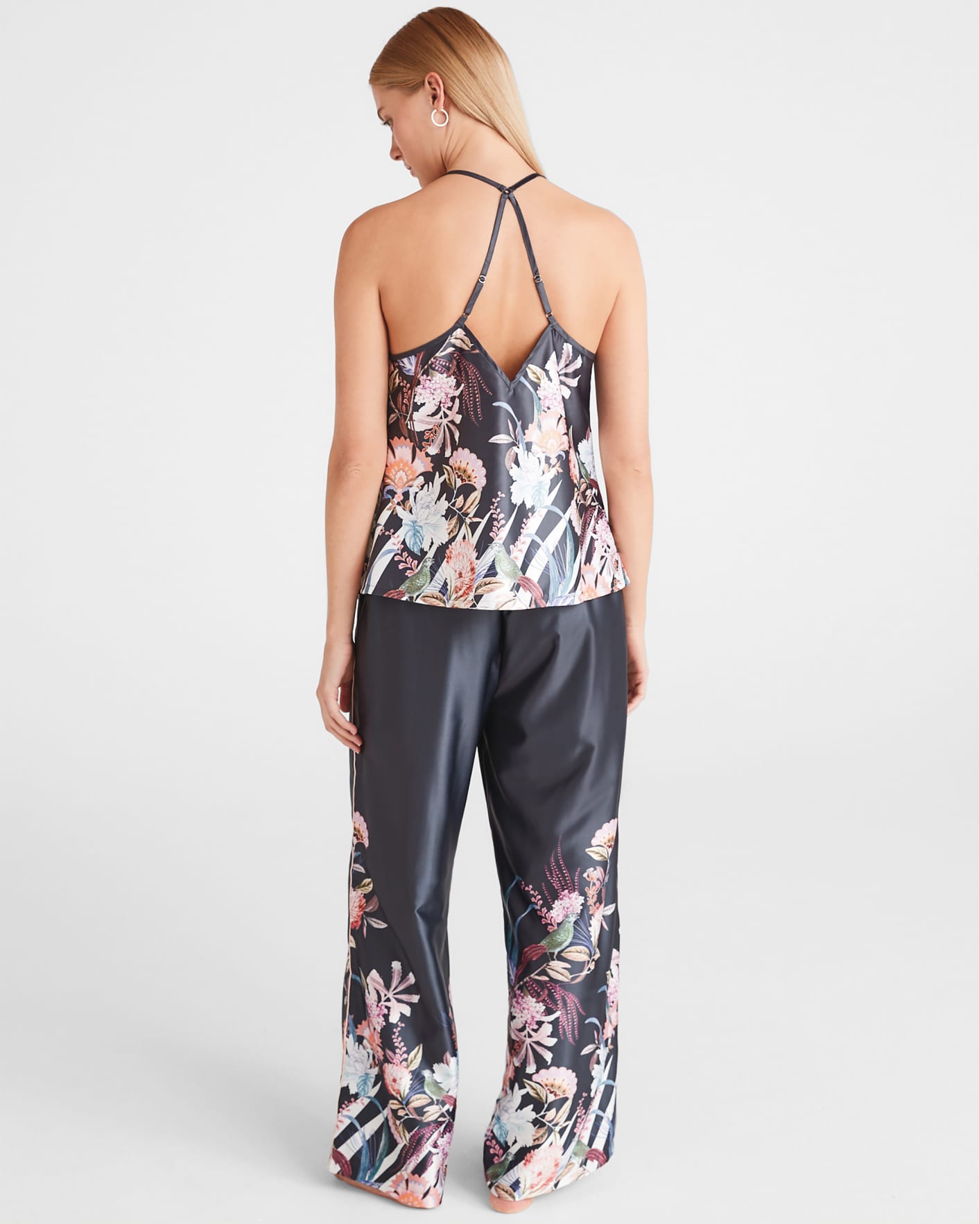 Charcoal Printed Satin Cami Top Ted Baker