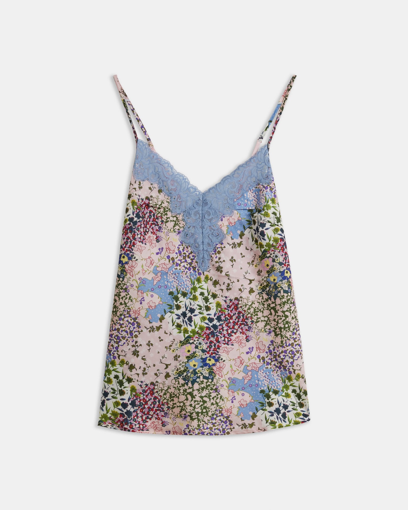 Light Pink Printed Cami With Lace Detail Ted Baker
