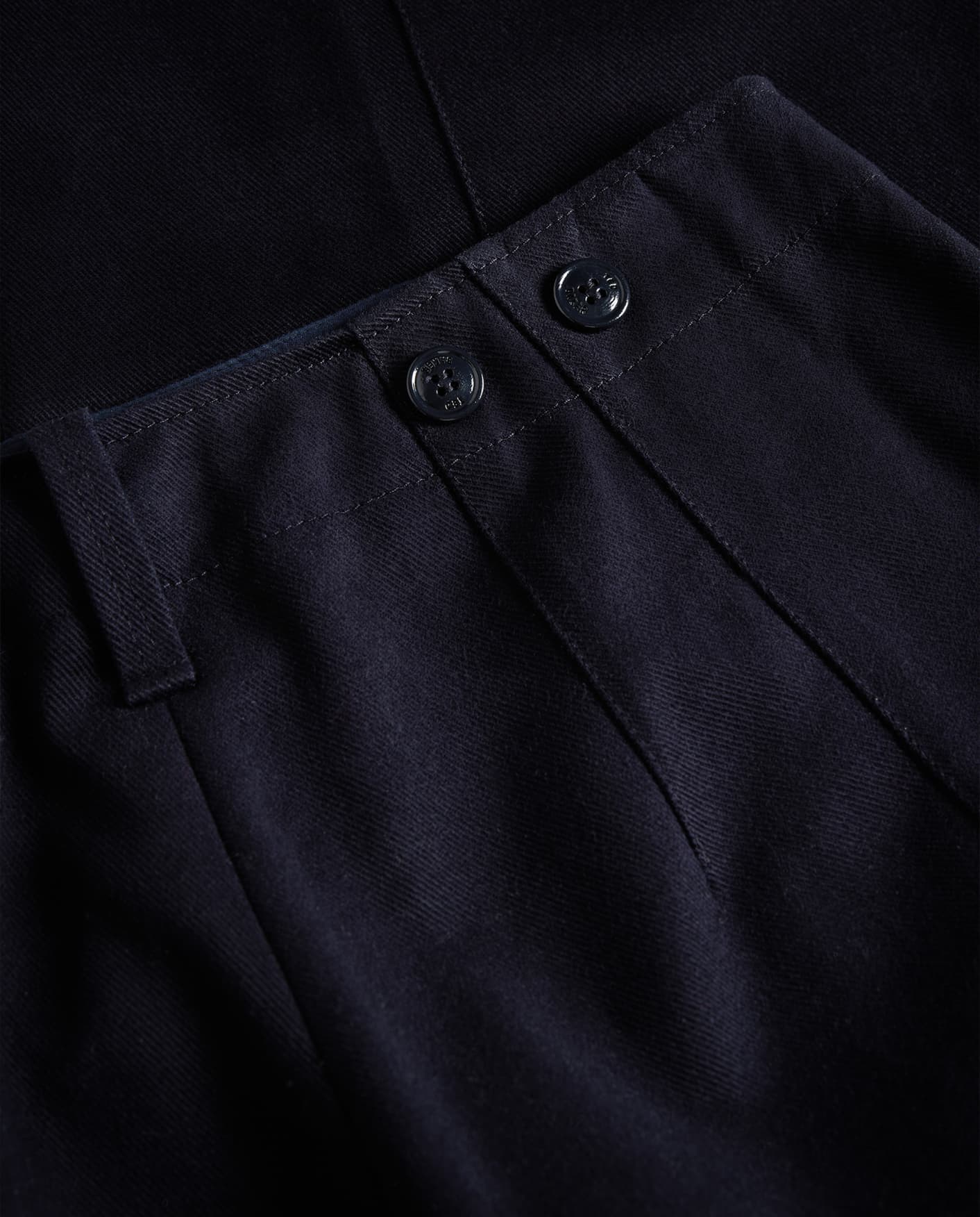 Navy Barrel Trousers With Pin Tuck Detail Ted Baker