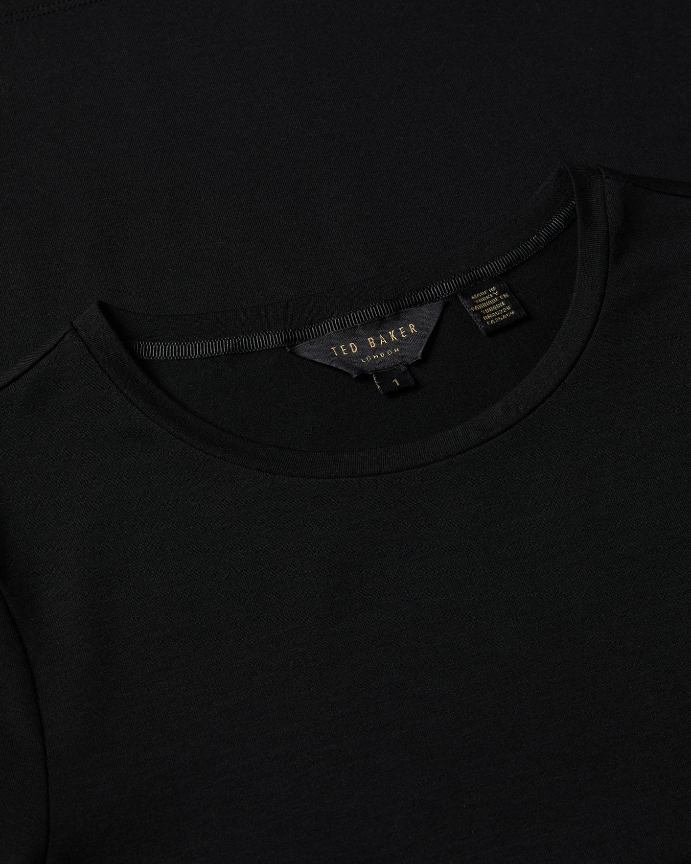 Black Fitted Jersey Tee Ted Baker