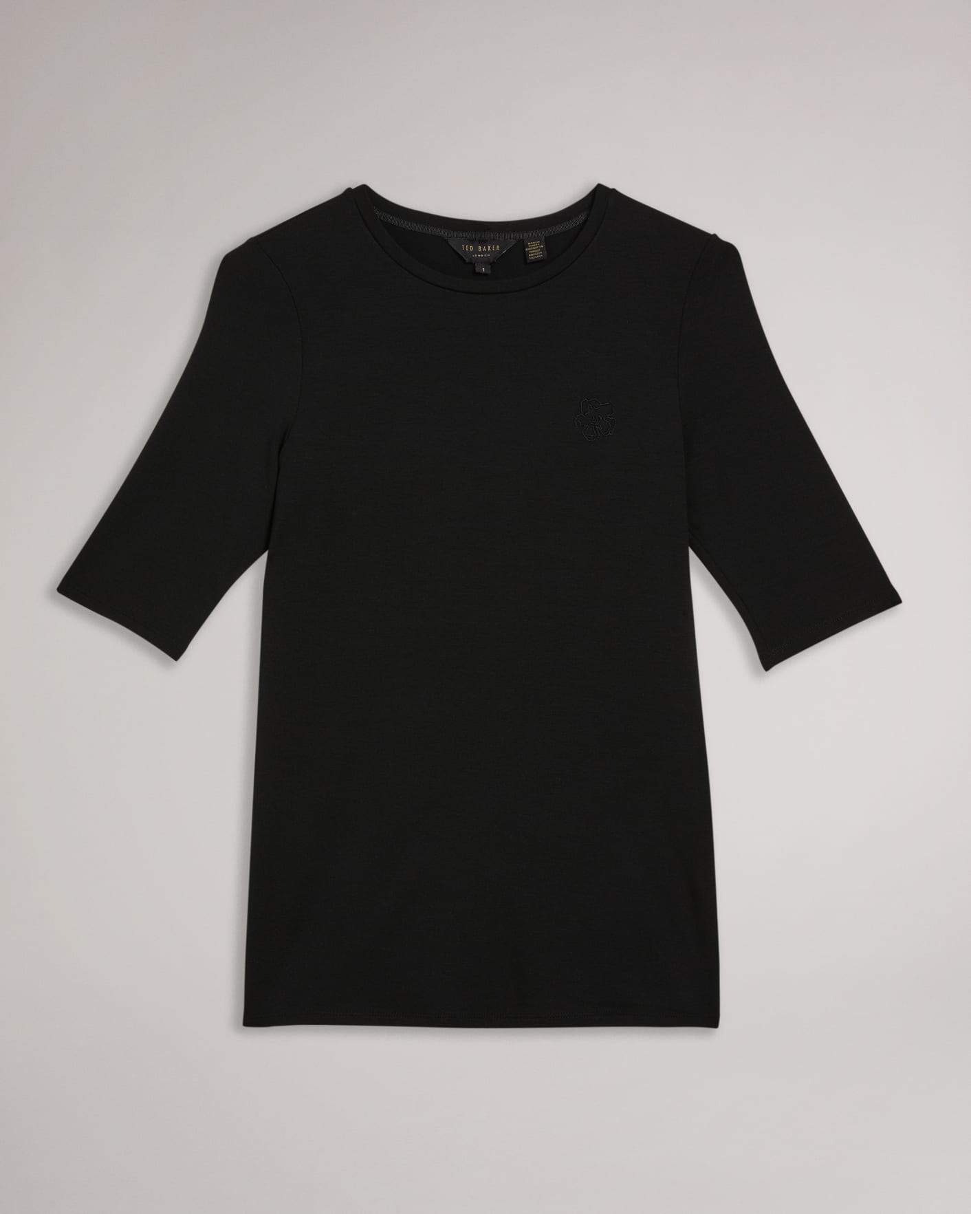 Black Fitted Jersey Tee Ted Baker