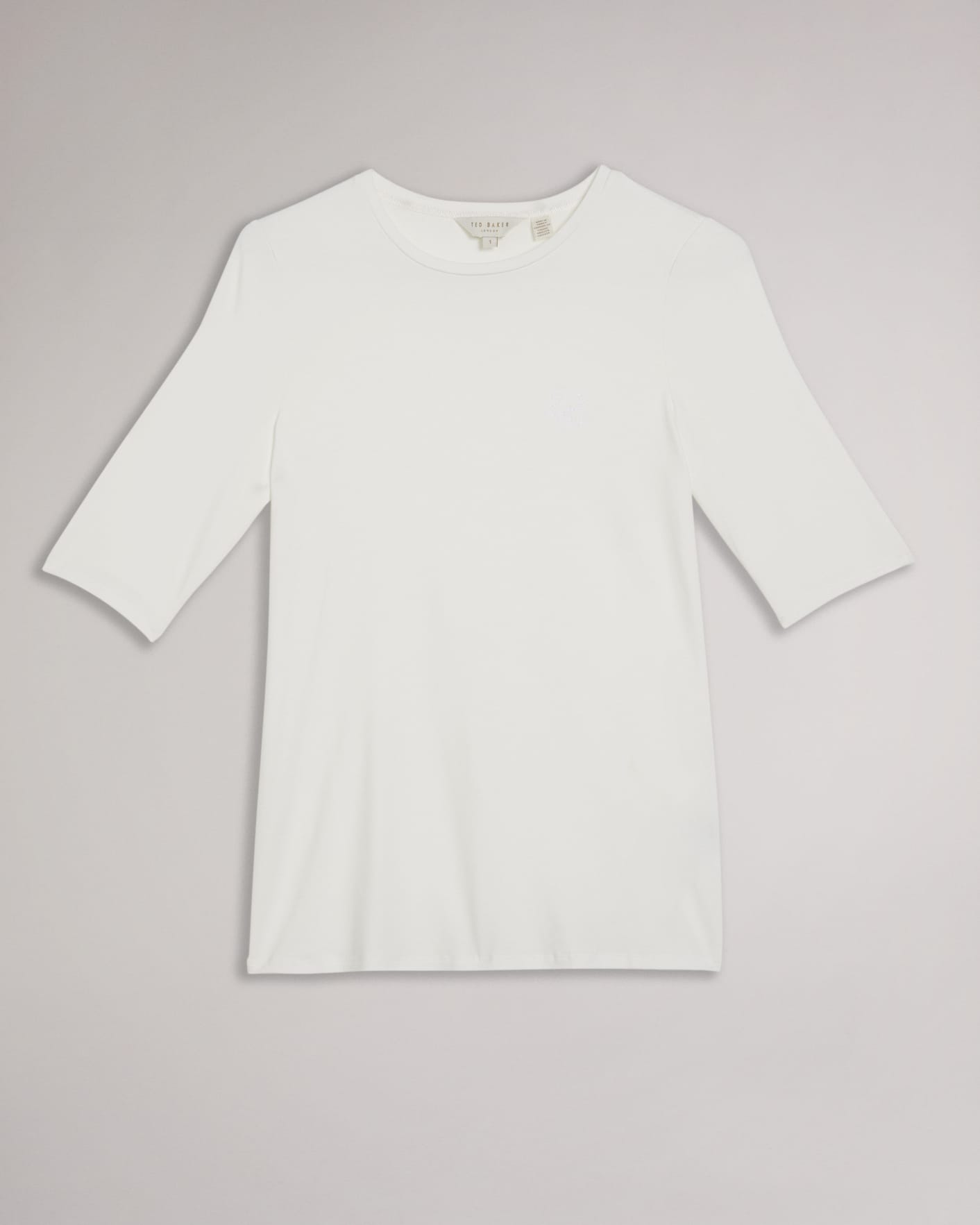 White Fitted Jersey Tee Ted Baker