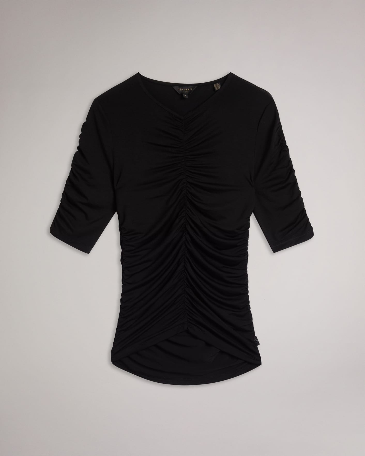 Black Ruched Front Top Ted Baker