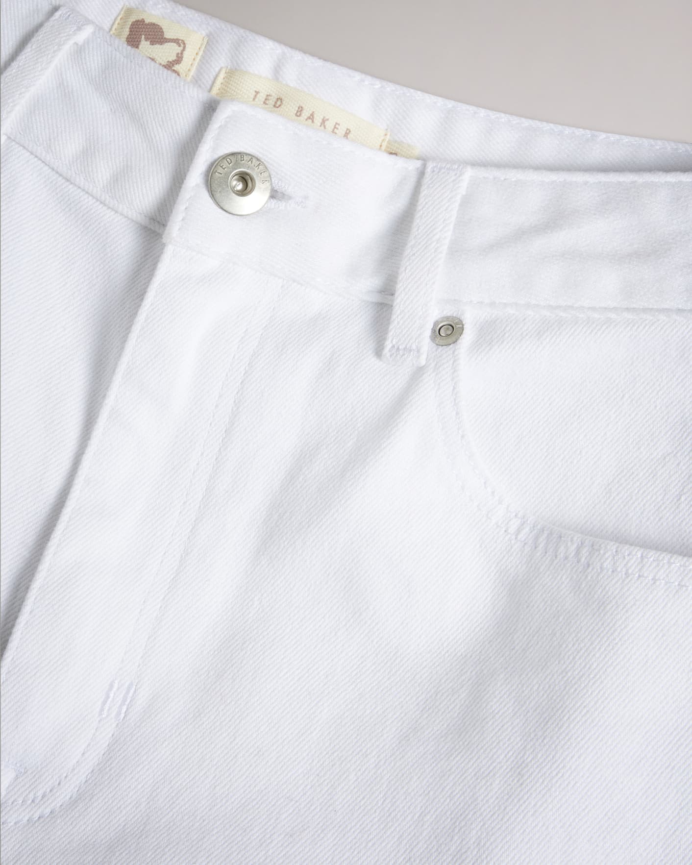 White 90's Flood Length Jeans Ted Baker