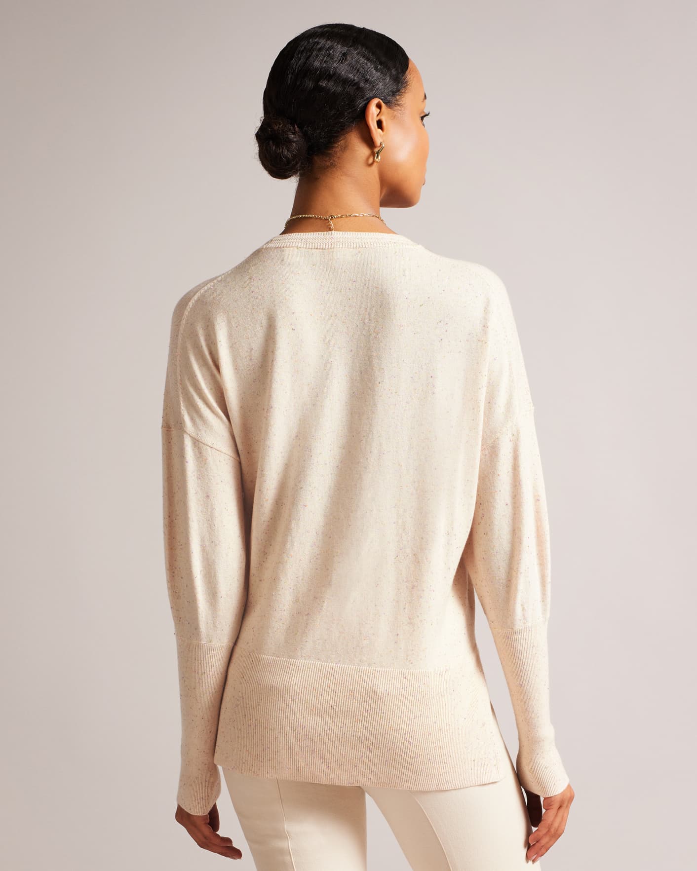 Natural Easy Fit Balloon Sleeve Knit Top Ted Baker