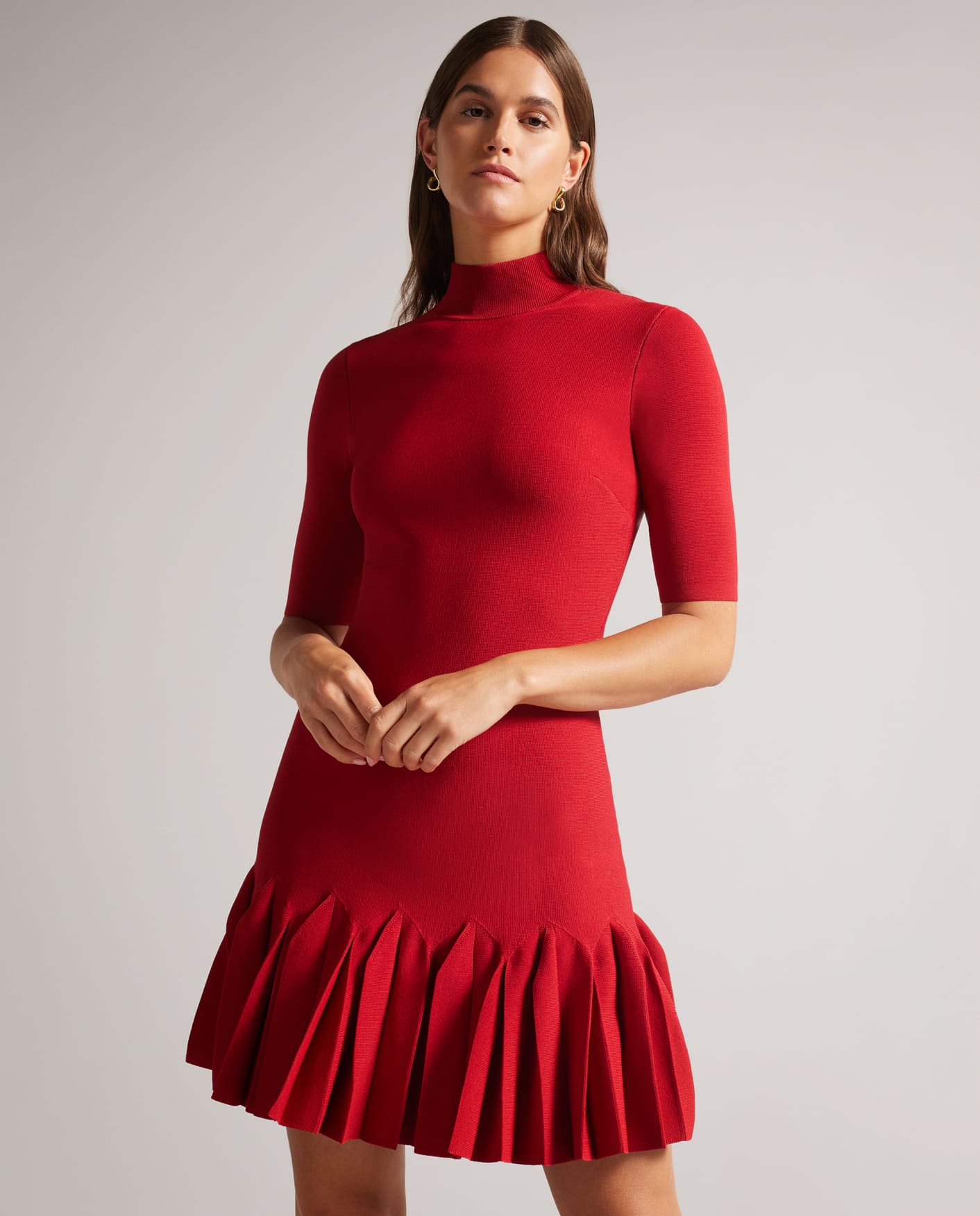 Red Full Milano Fit And Flare Dress Ted Baker