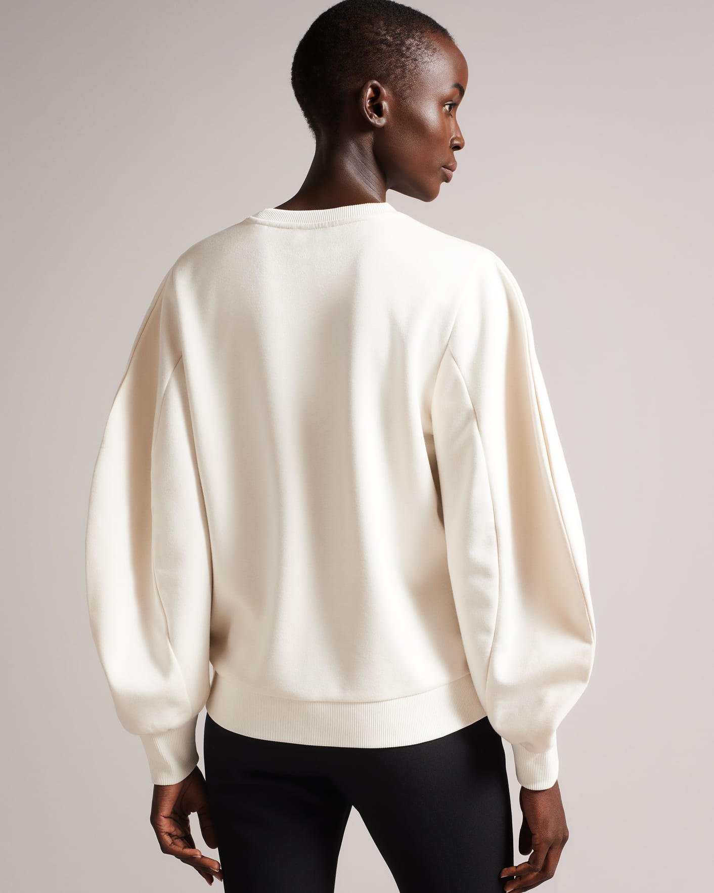 Ivory Graphic Sweat With Statement Sleeve Ted Baker