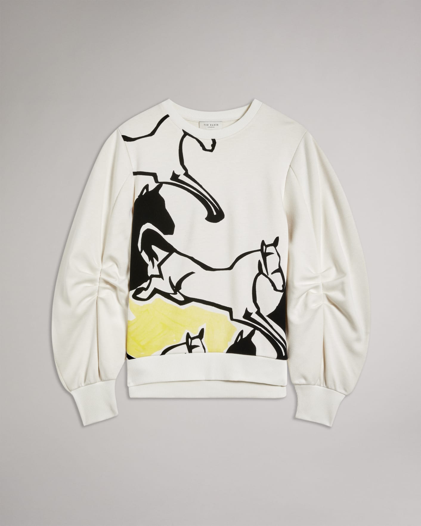 Ivoire Sweatshirt Graphic Horse à manches XXL Ted Baker