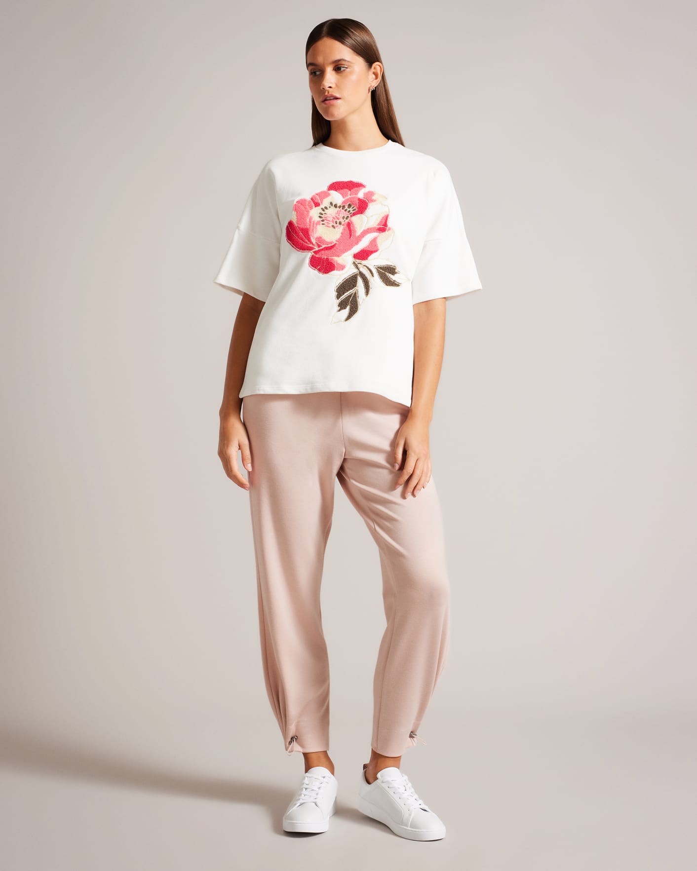 Dusky Pink Joggers With Pleated Cuff Ted Baker