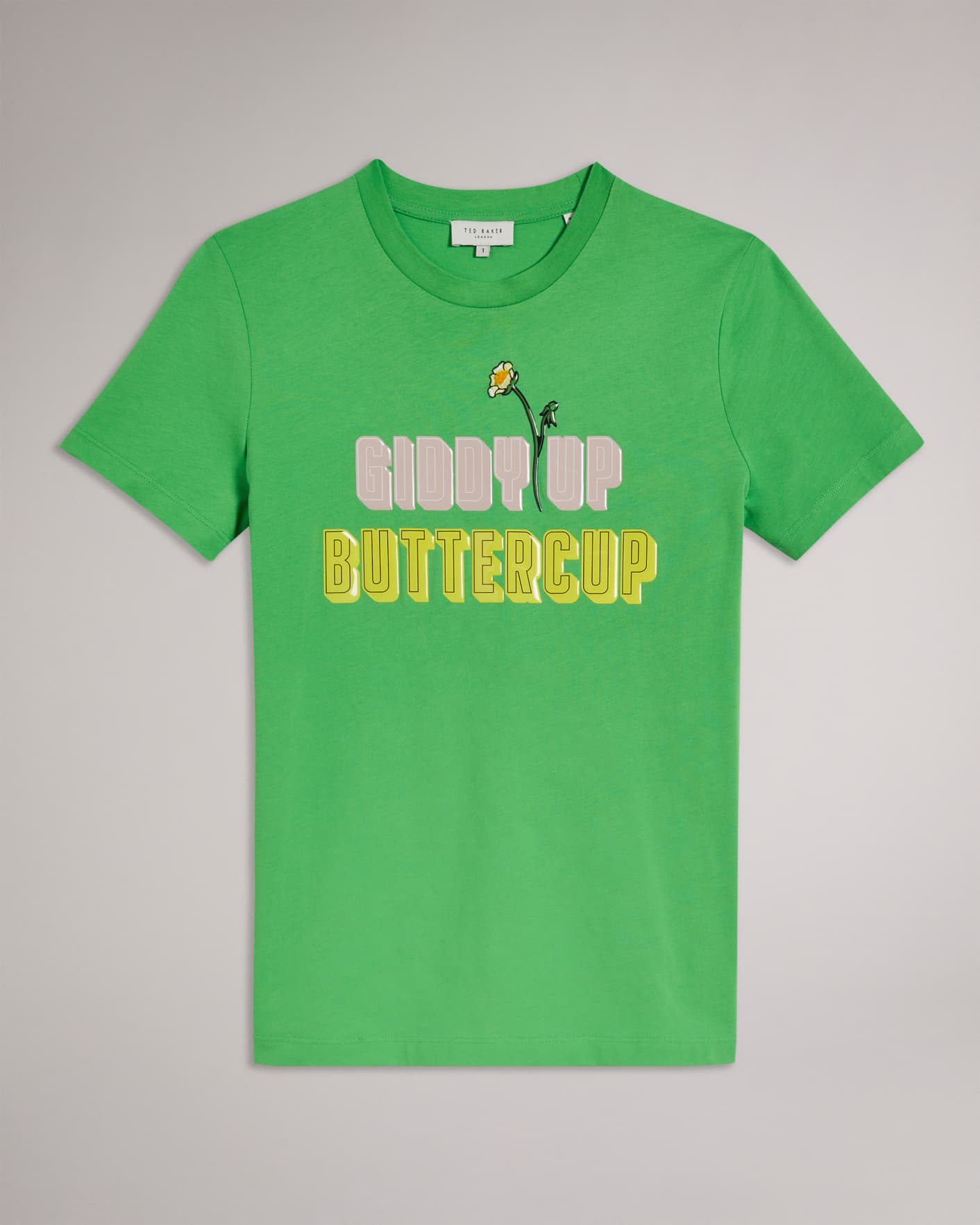 Green Giddy Up Buttercup T-Shirt Ted Baker
