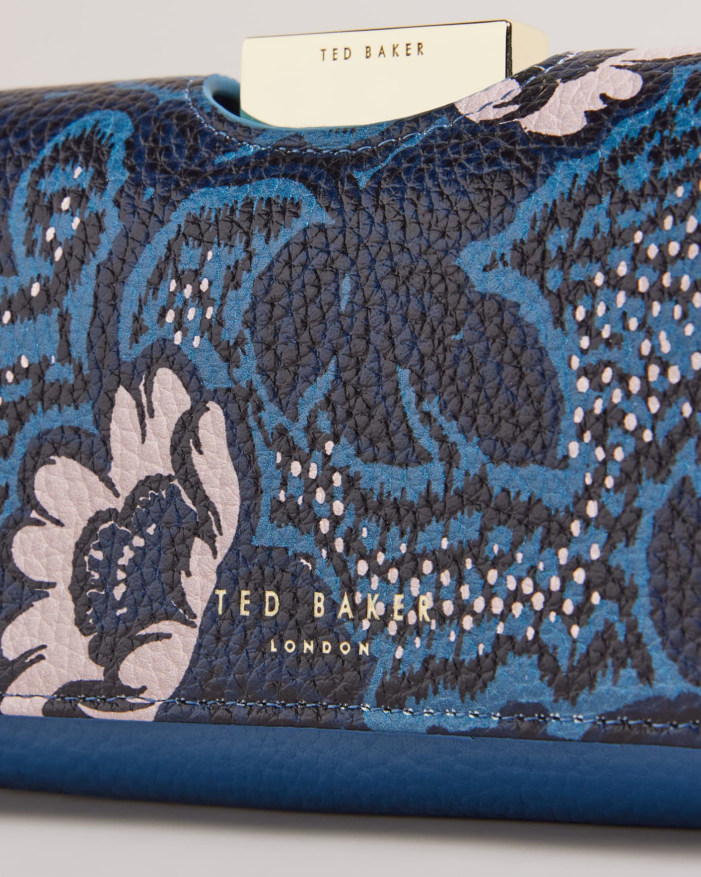 Dark Blue Printed Large Bobble Purse Ted Baker