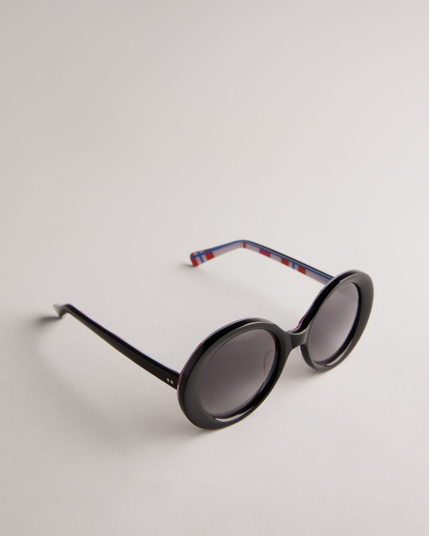 Black MIB 1960's Round Frame Sunglasses Ted Baker