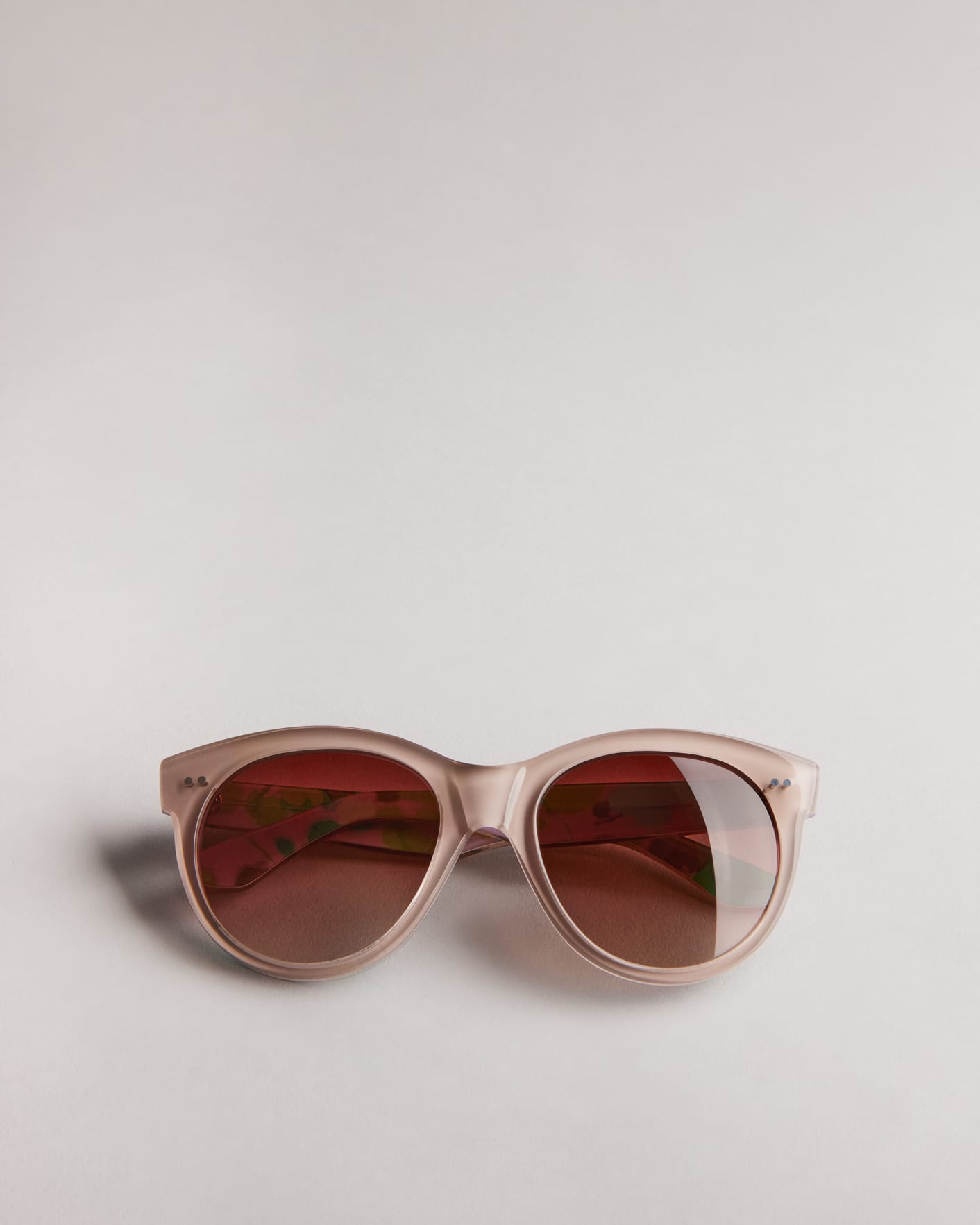 Pale Pink MIB Printed Round Sunglasses Ted Baker