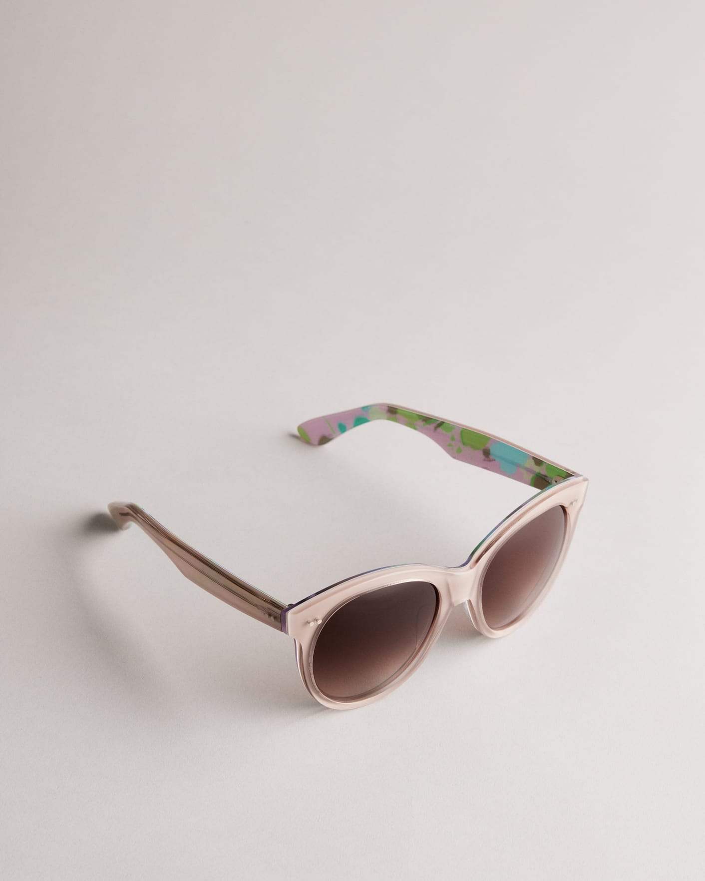 Pale Pink MIB Printed Round Sunglasses Ted Baker