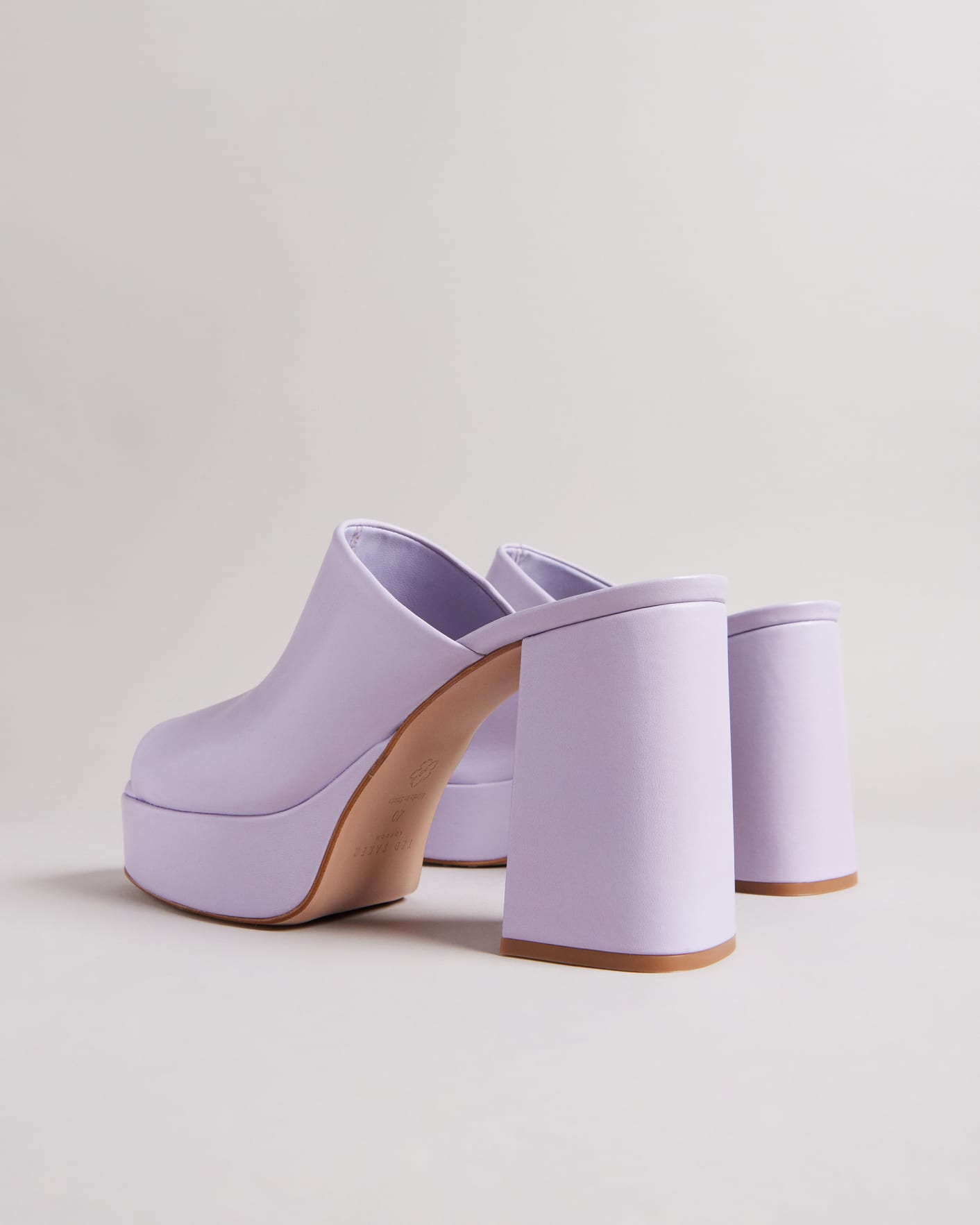 Lilac Leather Platform Mules Ted Baker