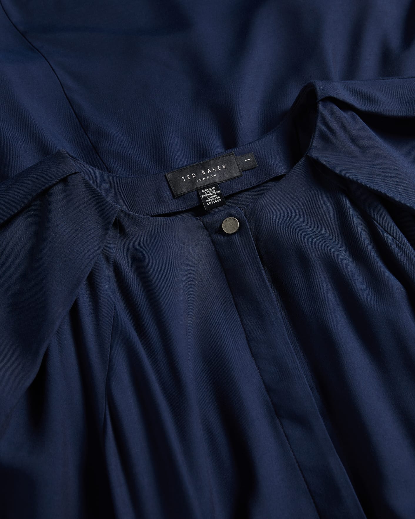 Navy Midi Shirt Dress With Splits Ted Baker