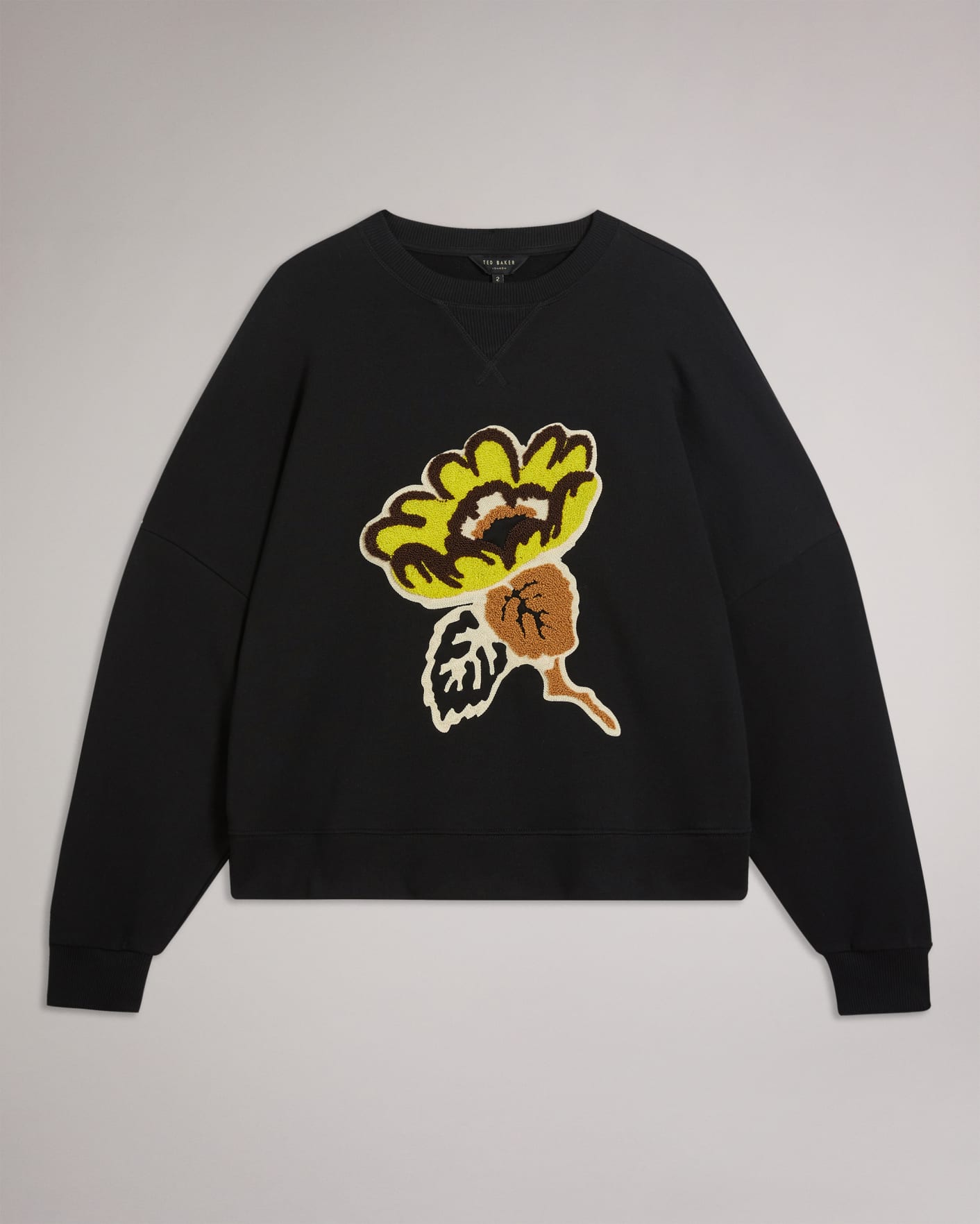 Noir Sweat-shirt Graphic Needlepunched Ted Baker