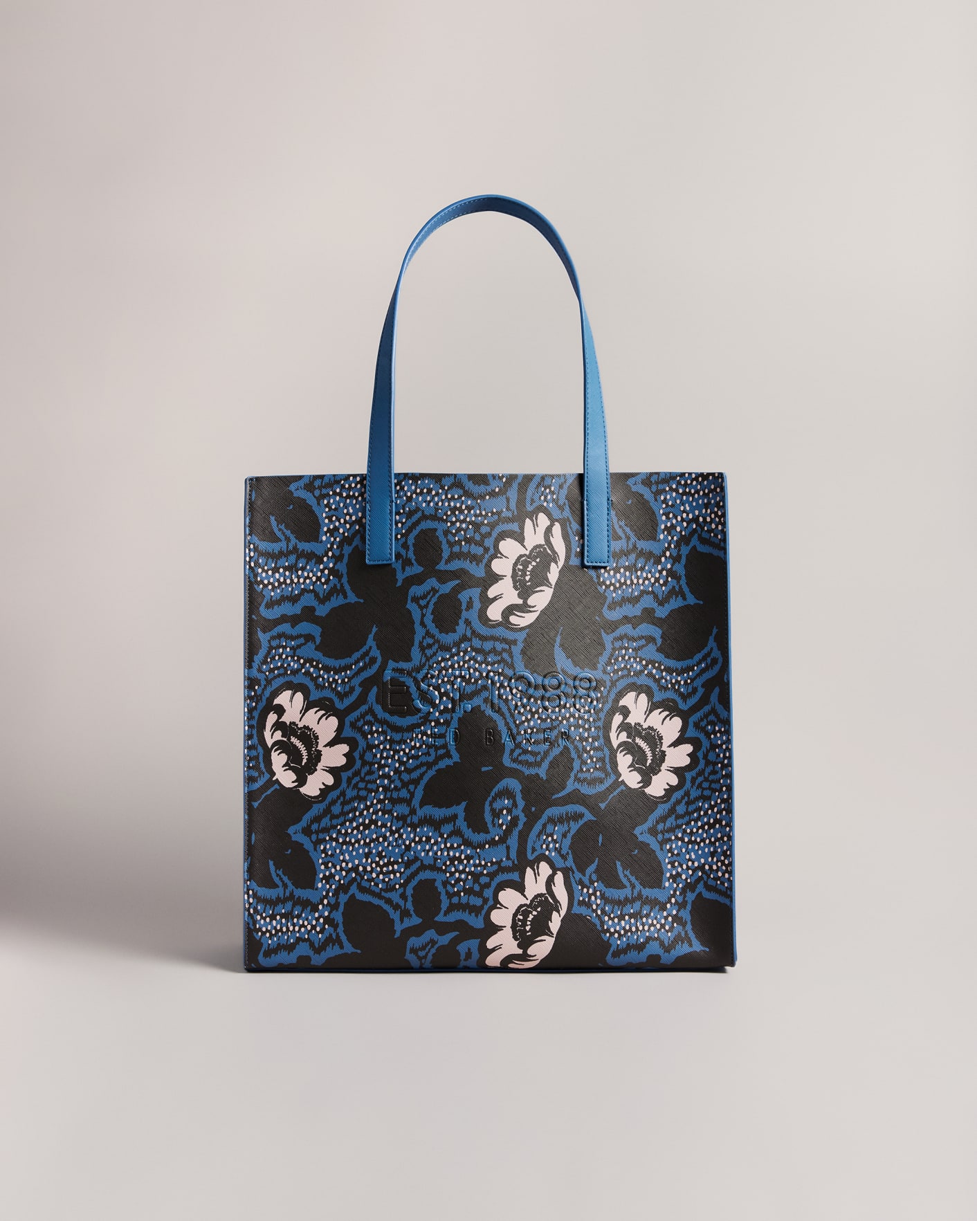 Dark Blue Graphic Floral Large Icon Bag Ted Baker
