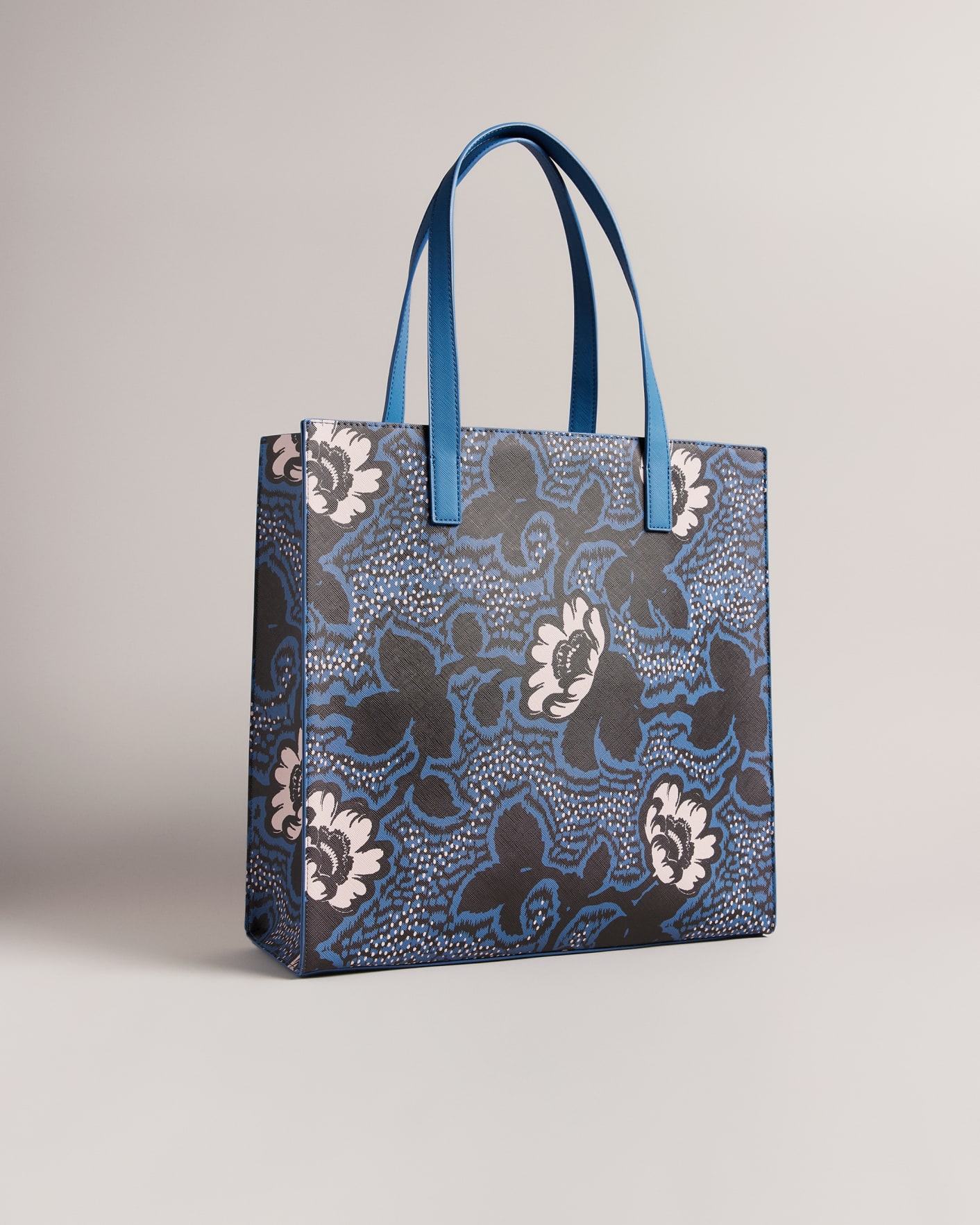Dark Blue Graphic Floral Large Icon Bag Ted Baker