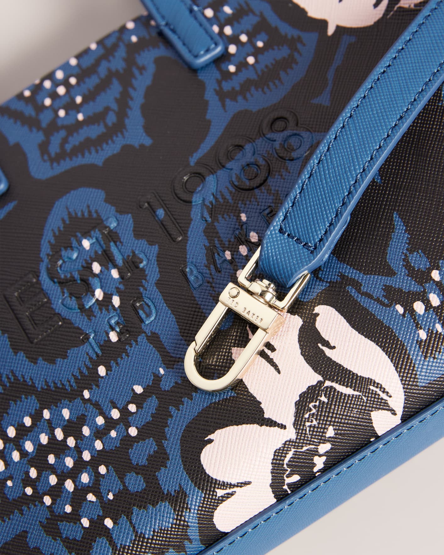 Dark Blue Graphic Floral Mini Icon Bag Ted Baker