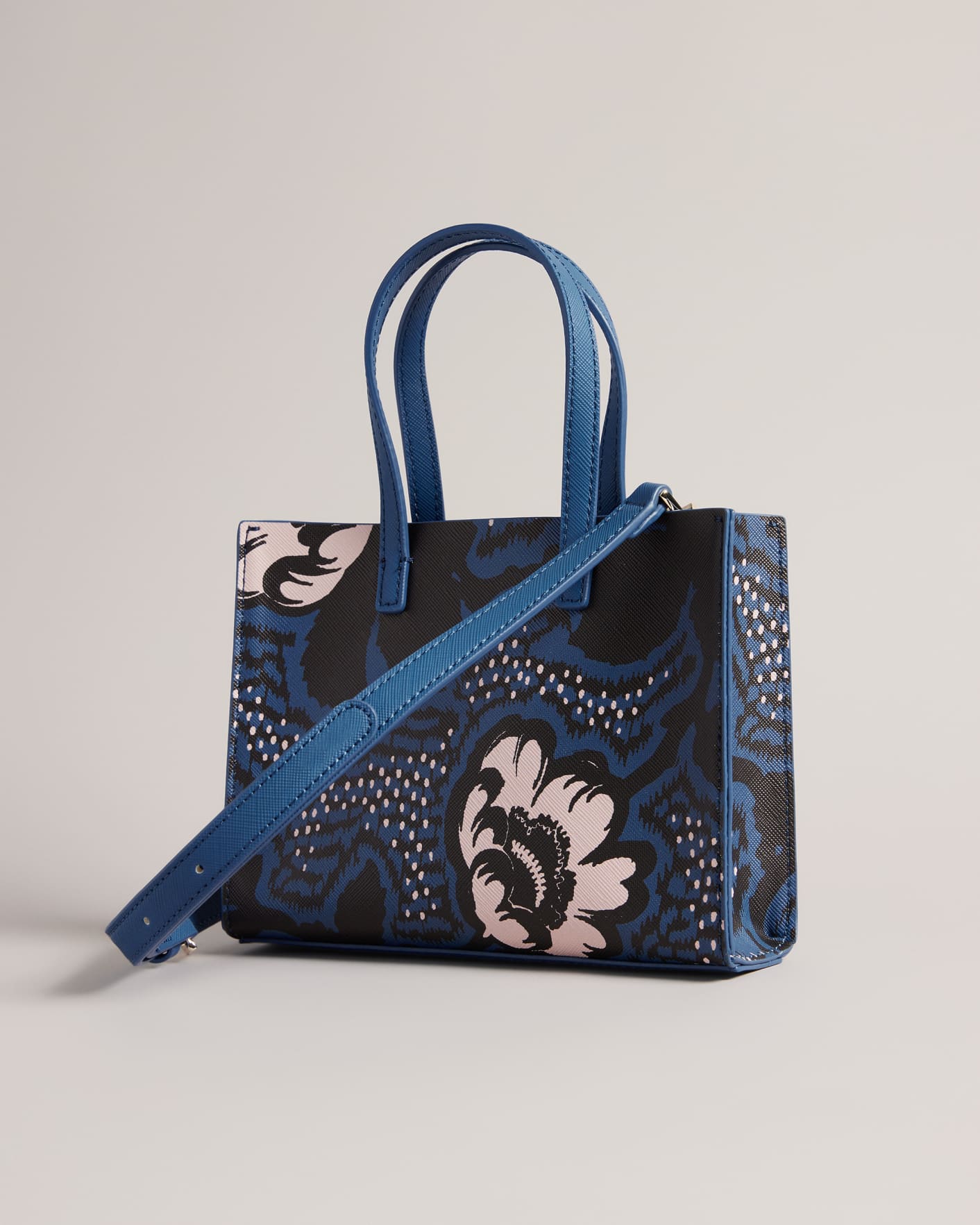 Dark Blue Graphic Floral Mini Icon Bag Ted Baker