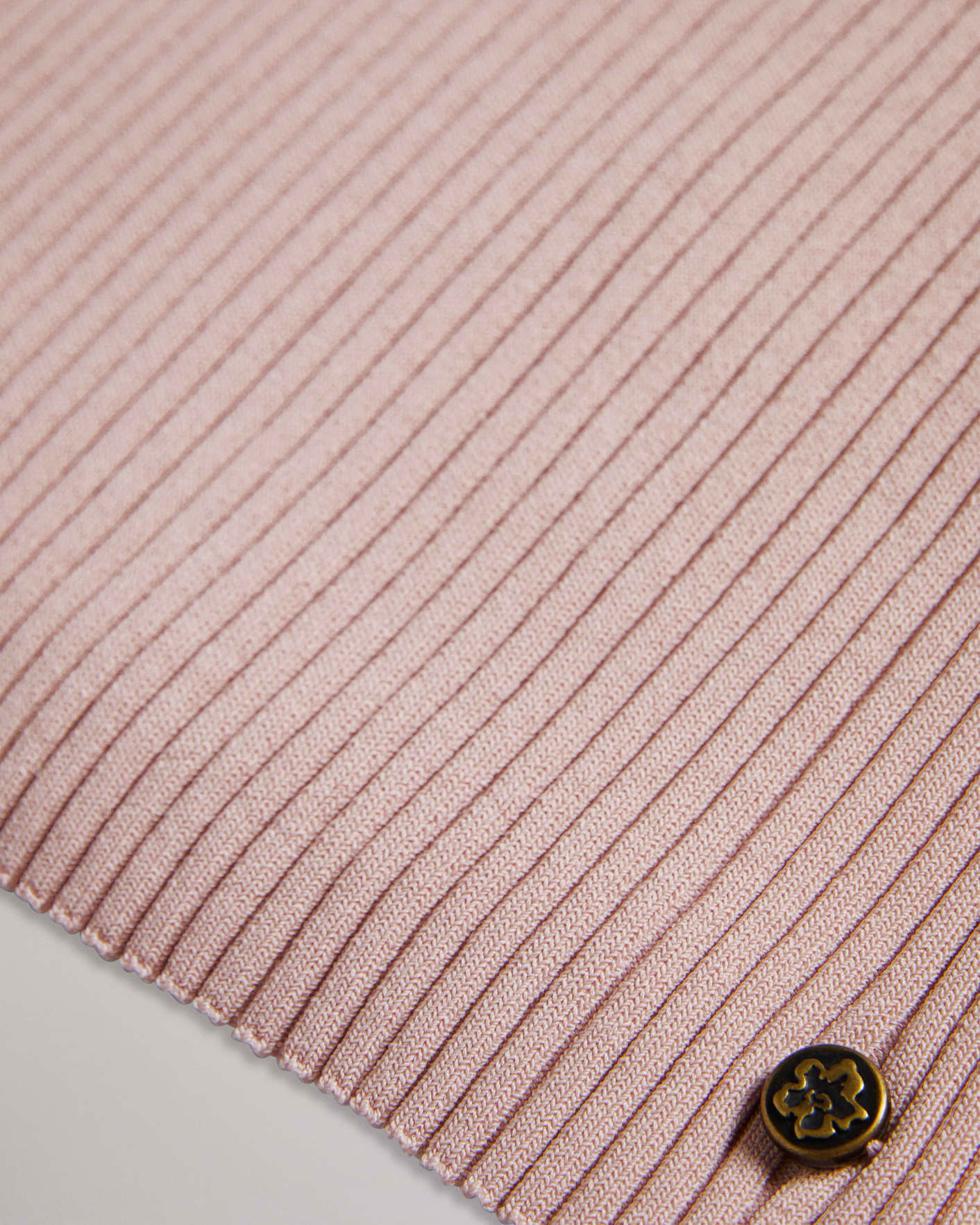 Dusky Pink Fitted Top With Frill Neck Detail Ted Baker
