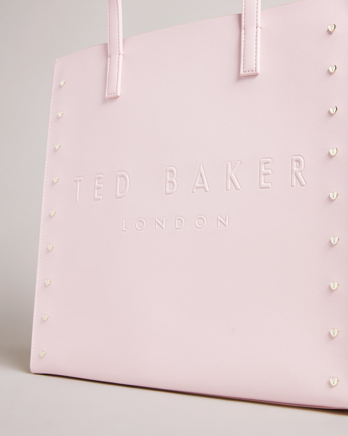 Buy Ted Baker women Pink Heart Studded Large Icon Bag Online - 806377