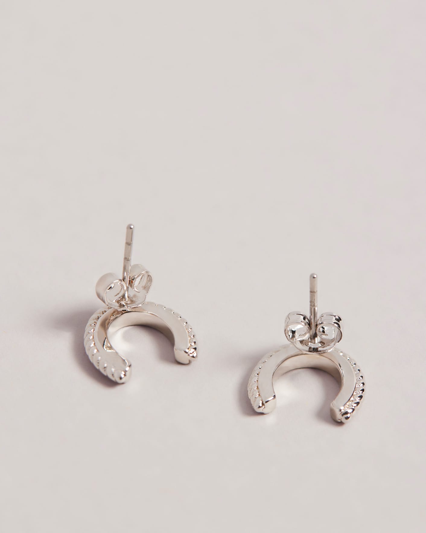 Silver Colour Lucky Horse Shoe Stud Earring Ted Baker