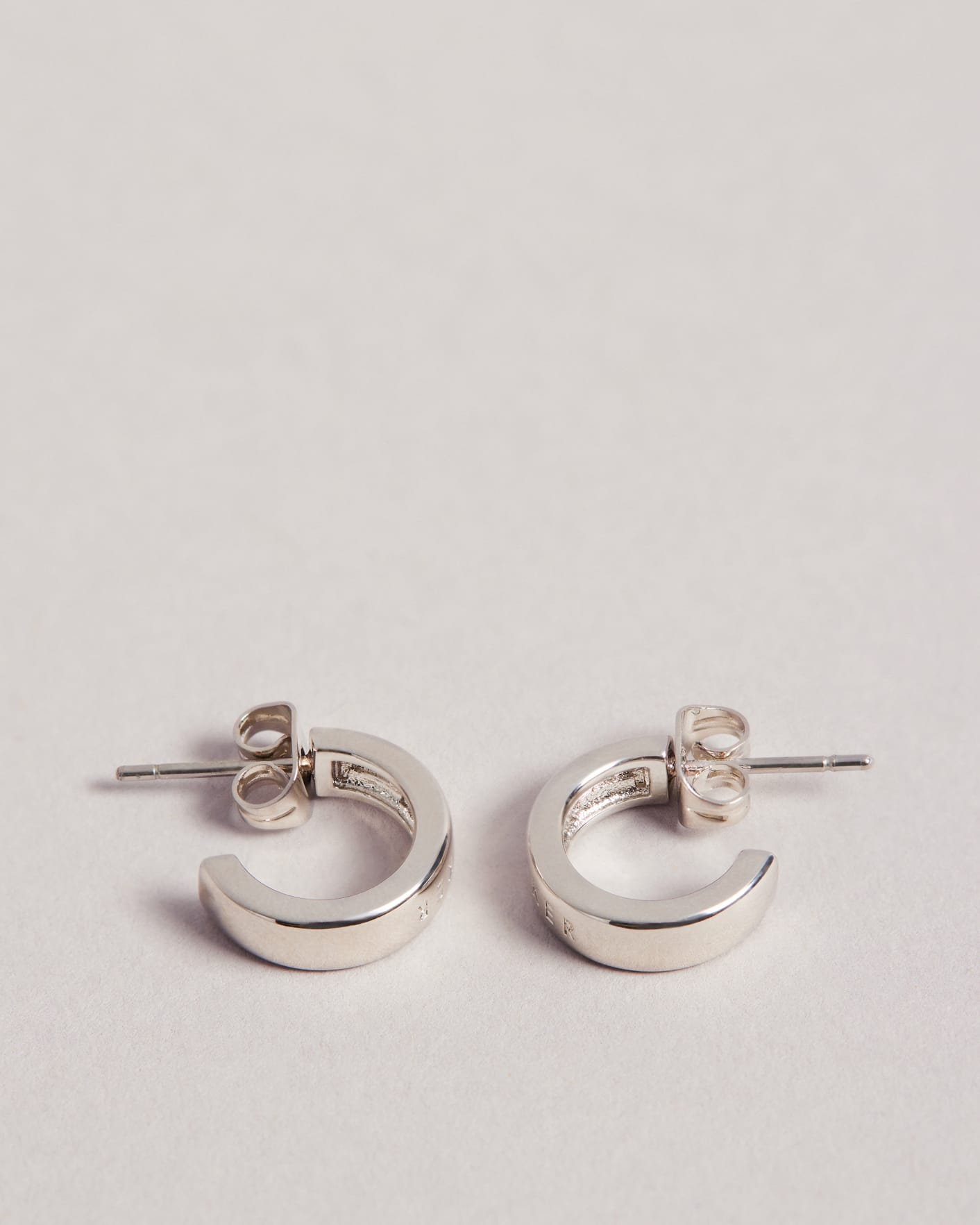 Silver Colour Small Hoop Earrings Ted Baker