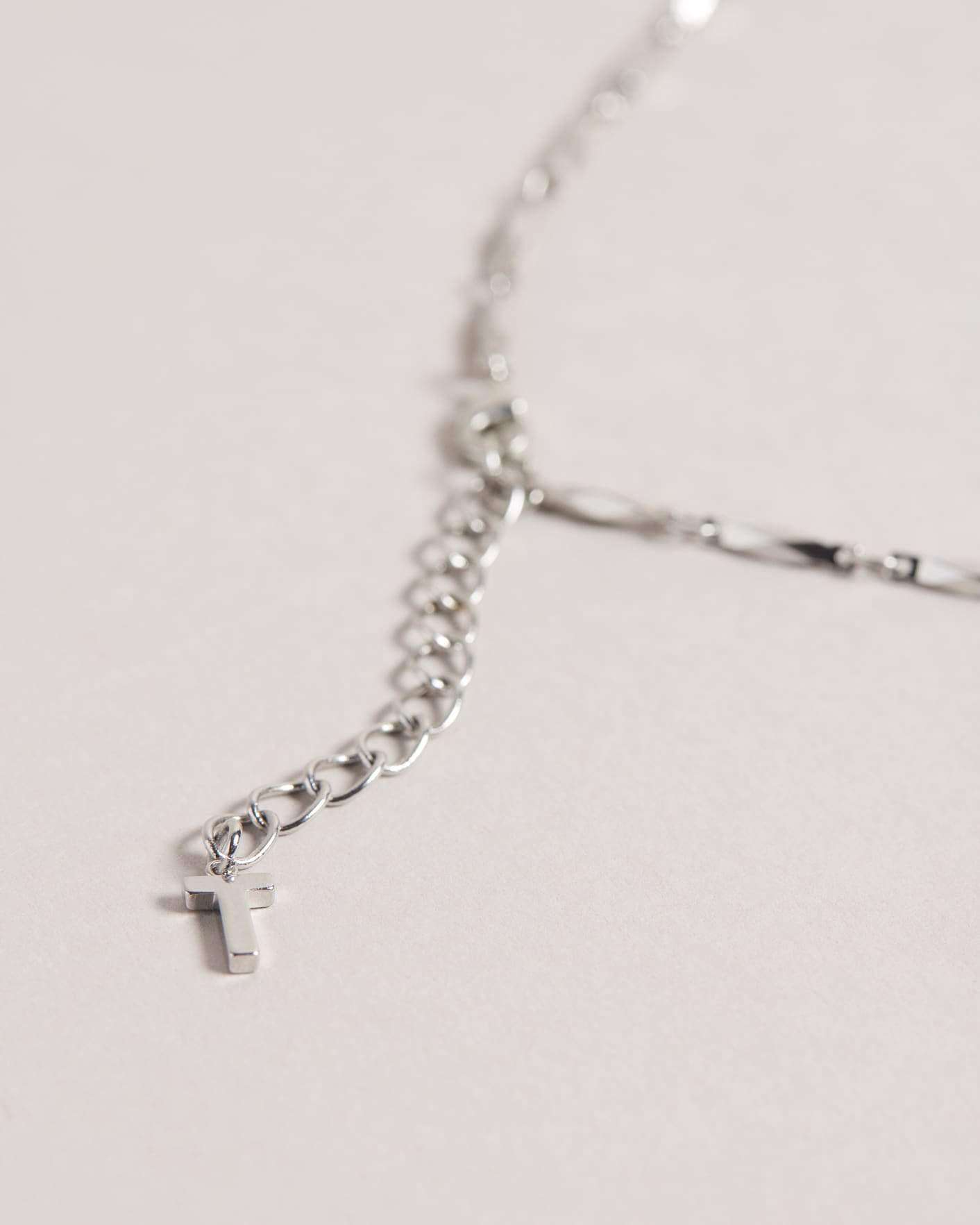 Silver Colour Sparkle Chain Wrap Necklace Ted Baker