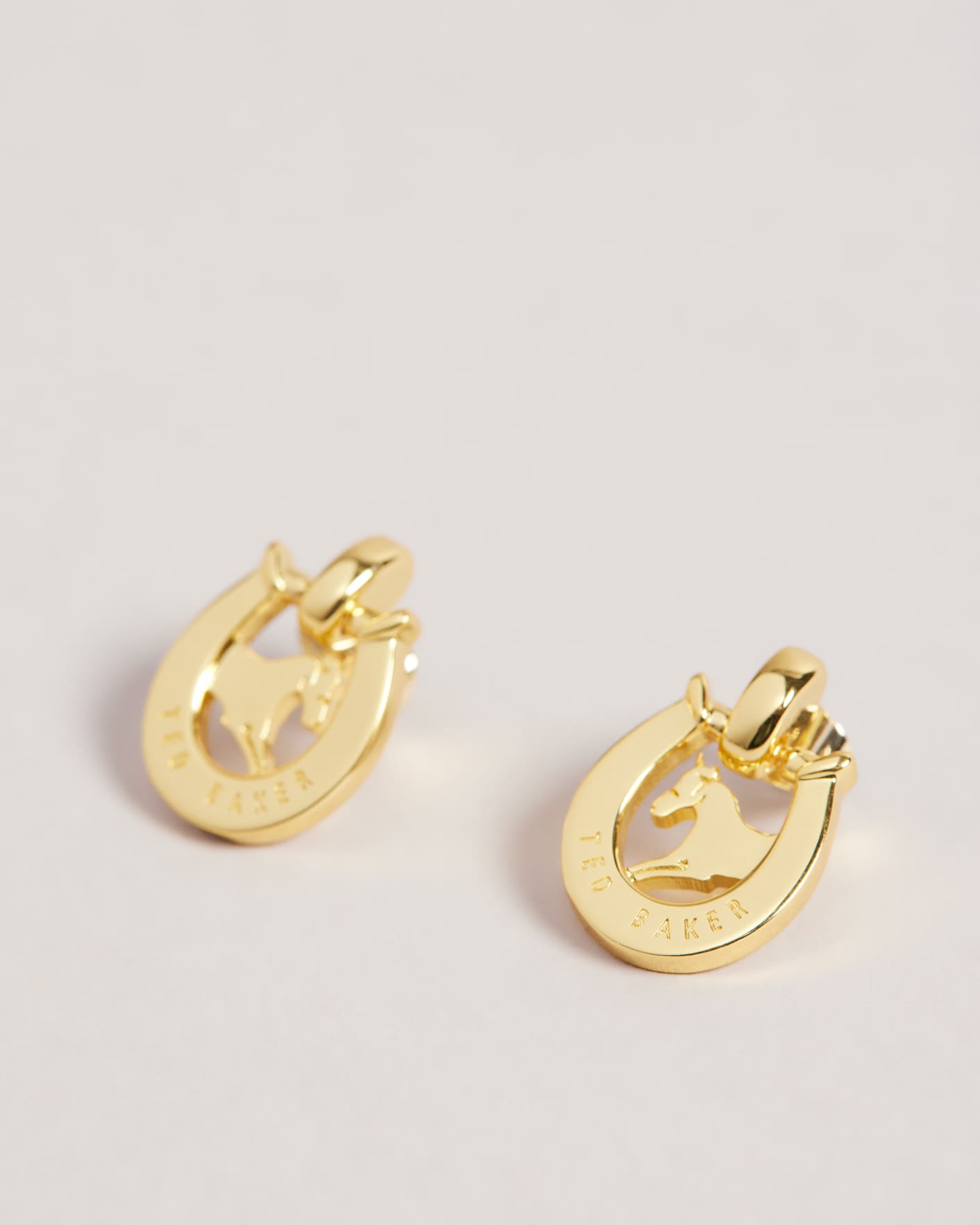 Gold Colour Lady Luck Stud Earrings Ted Baker
