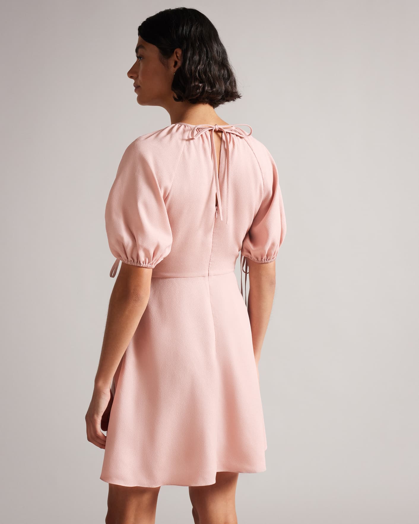 Dusky Pink Short Sleeve Mini Dress Ted Baker