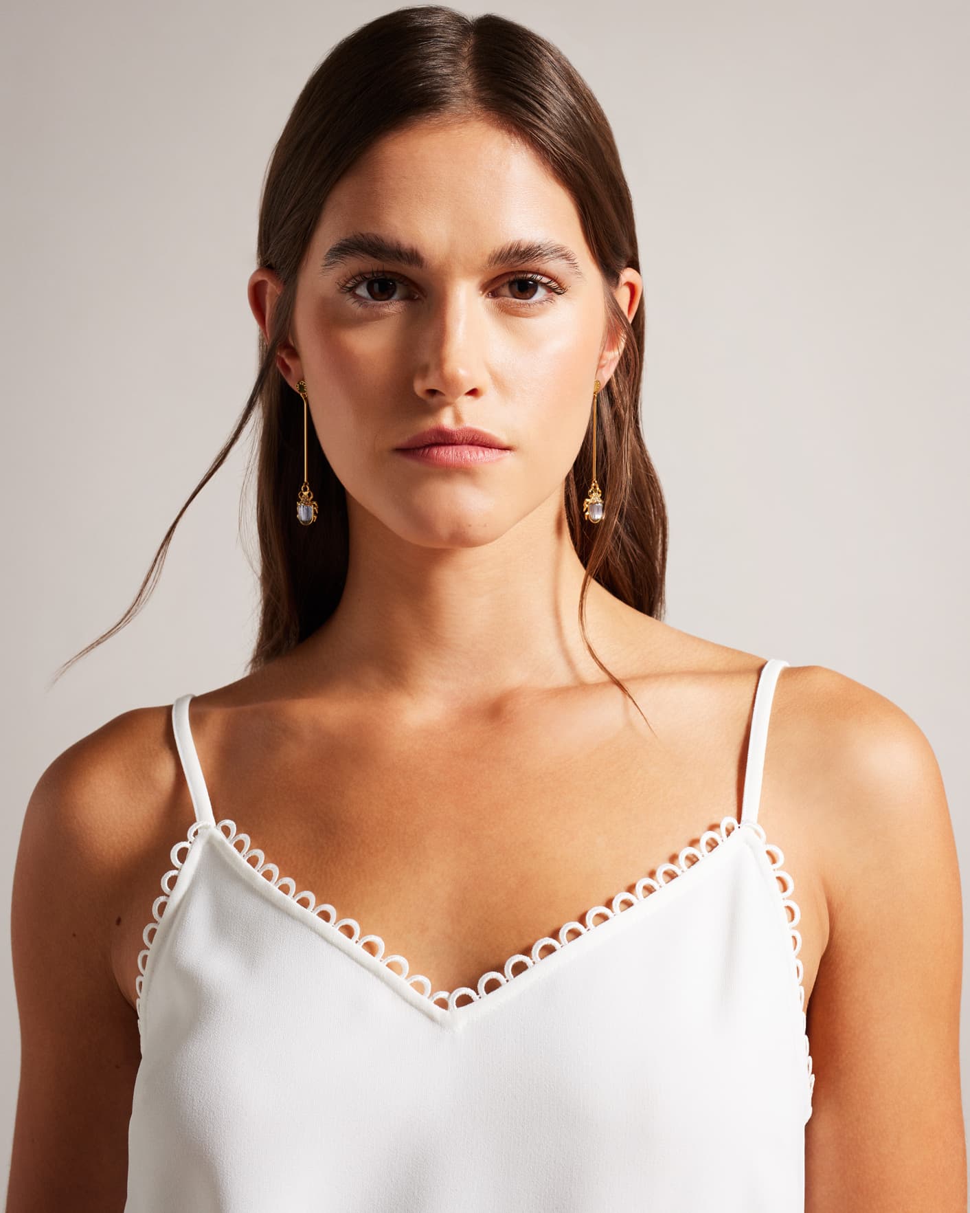 Strappy cami top white - TEEN GIRLS Tops