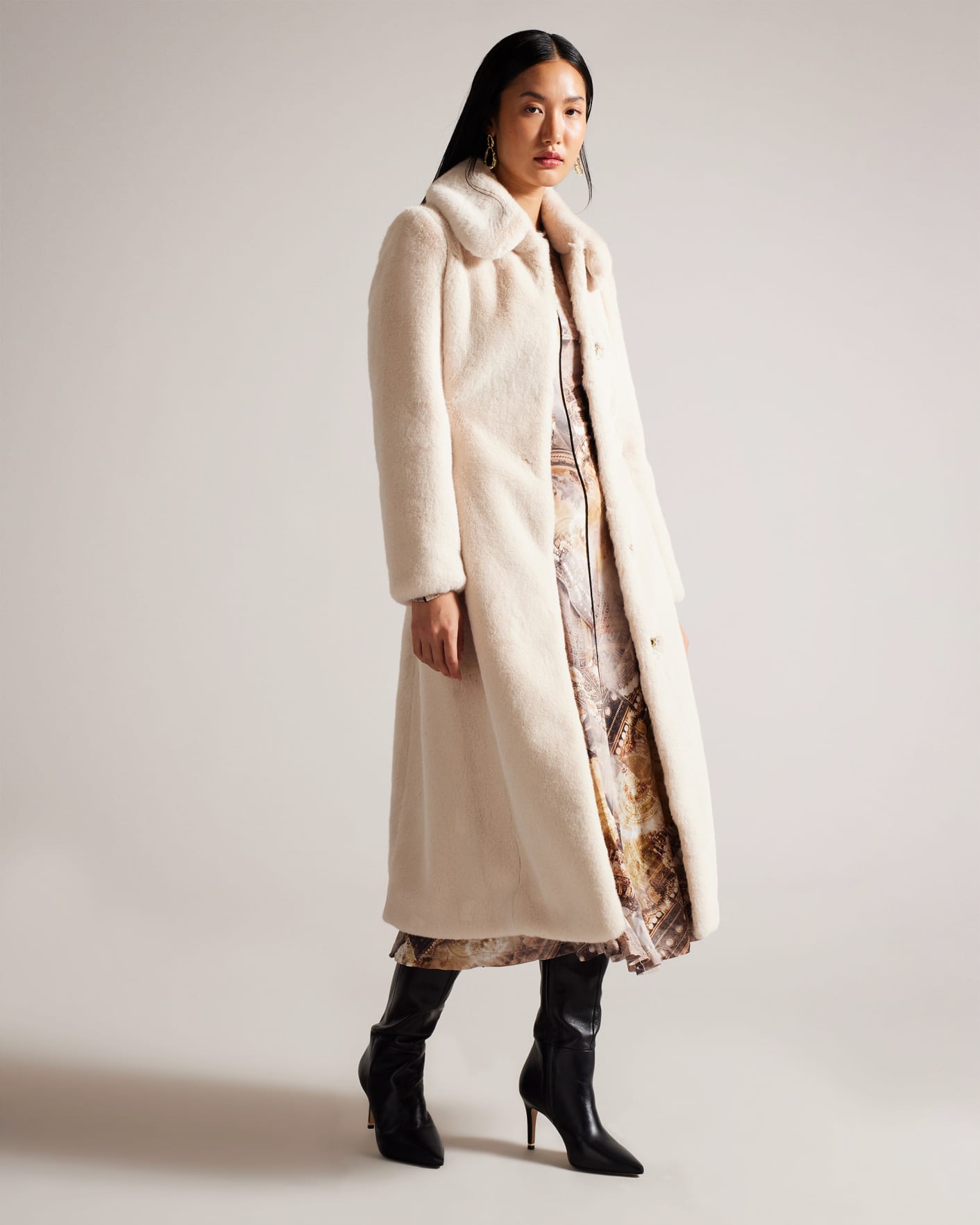 LILIMMA IVORY Faux Fur Coats Ted Baker ROW, 50% OFF