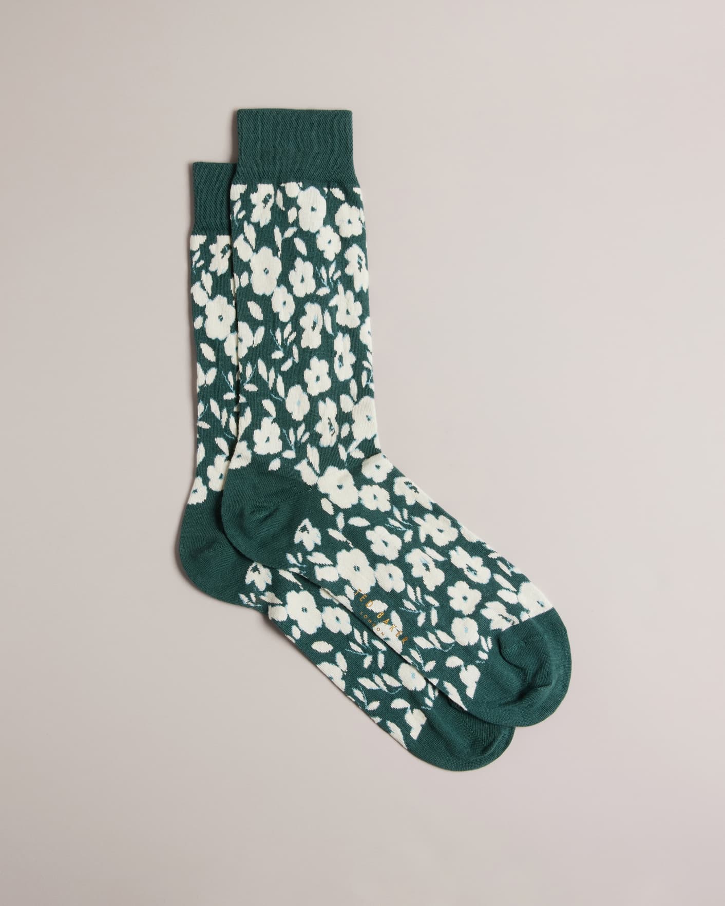 Buy Ted Baker Men Green Swirls Floral Pattern Socks Online - 735780