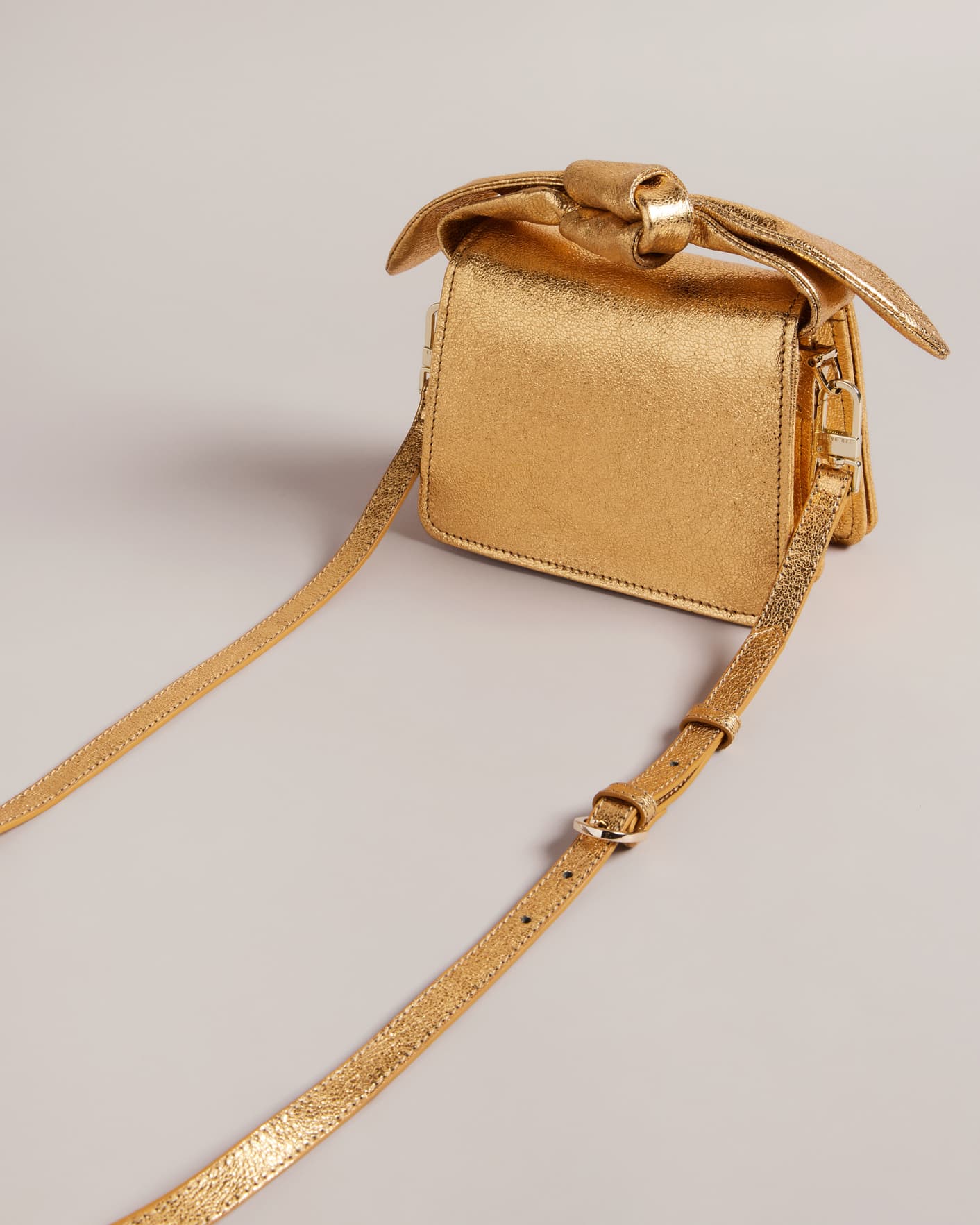 Ted Baker Niasini Bow Detail Metallic Crossbody Bag