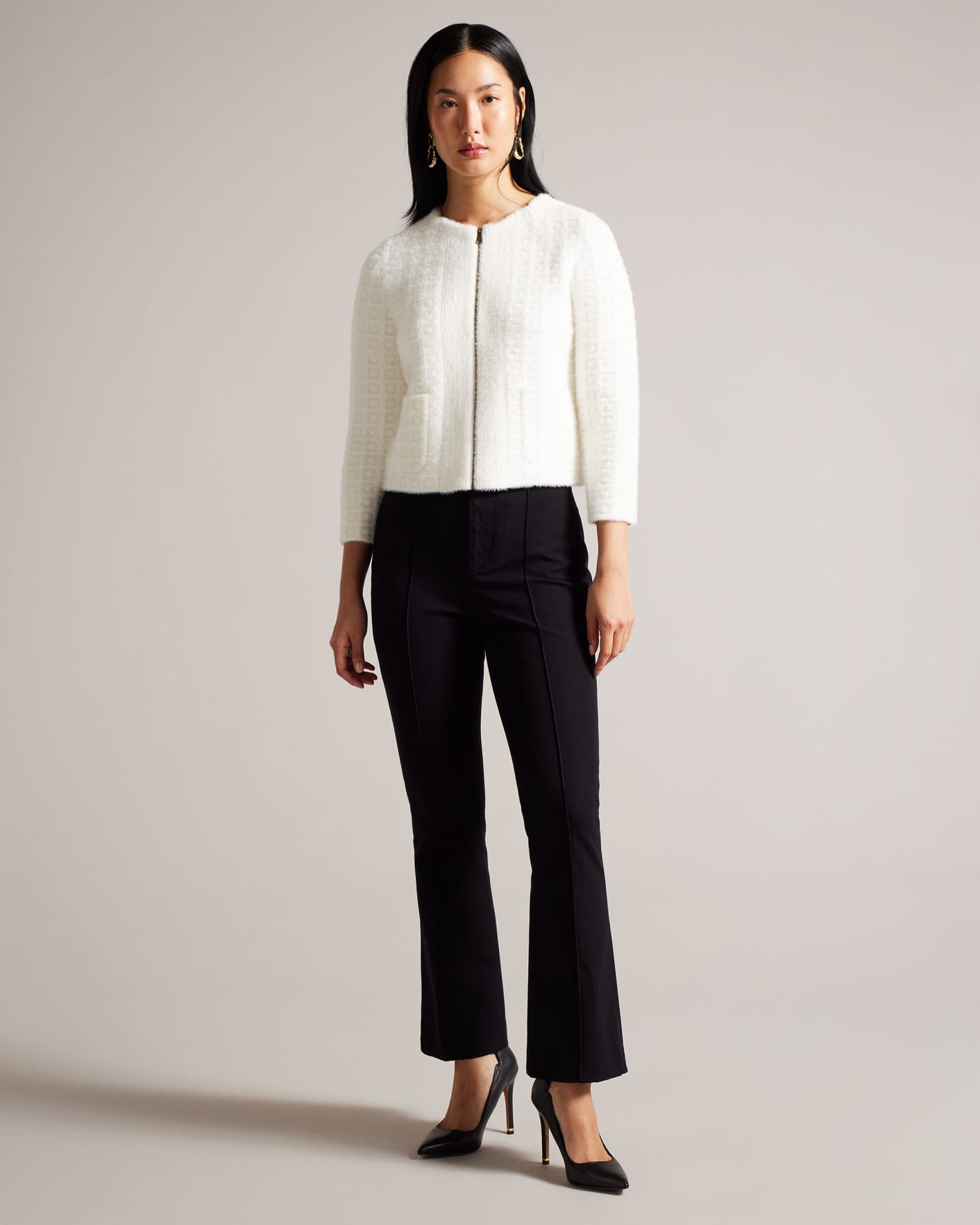 Tailored Fit & Flare Pants