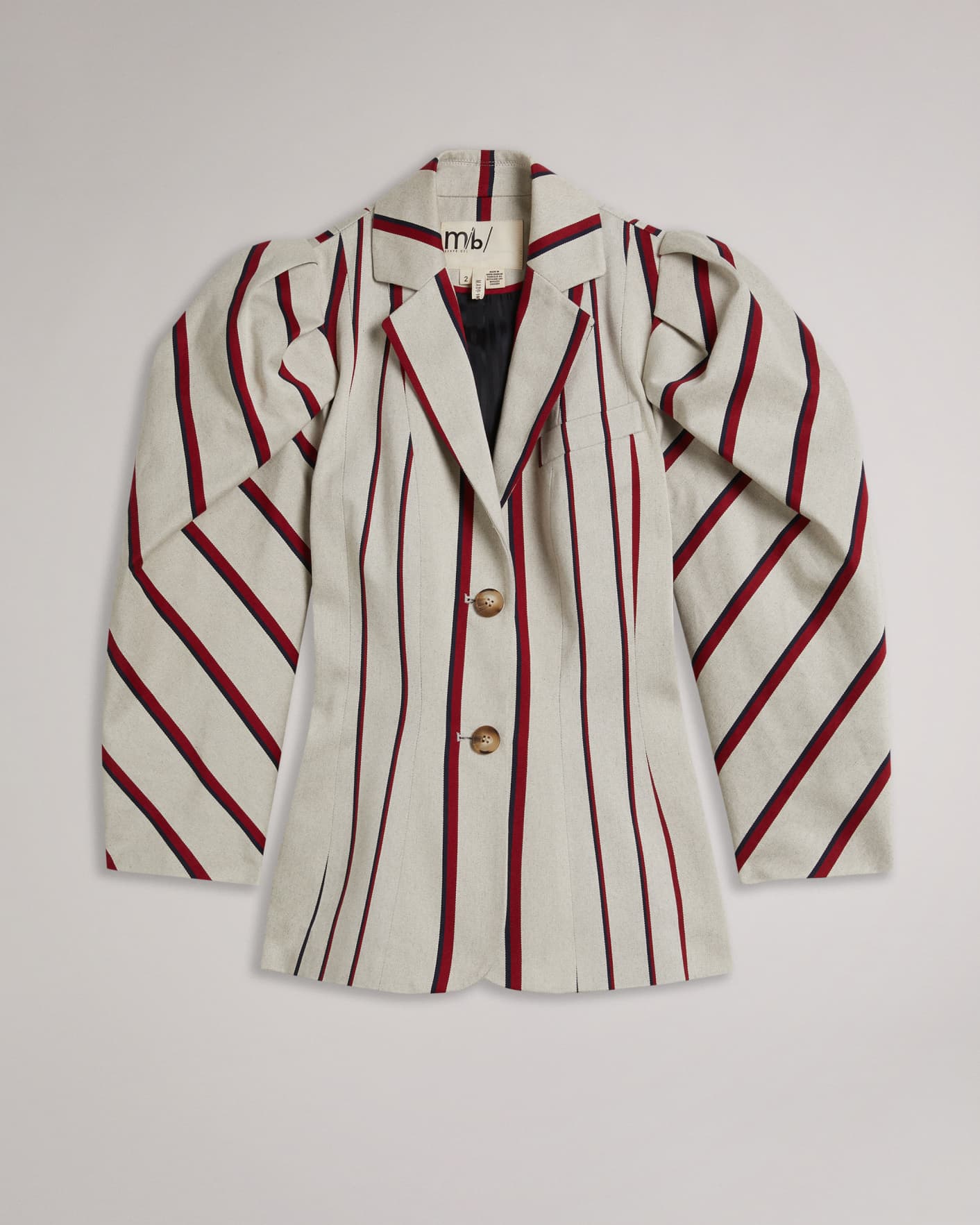 Natural MIB Striped Jacket Ted Baker
