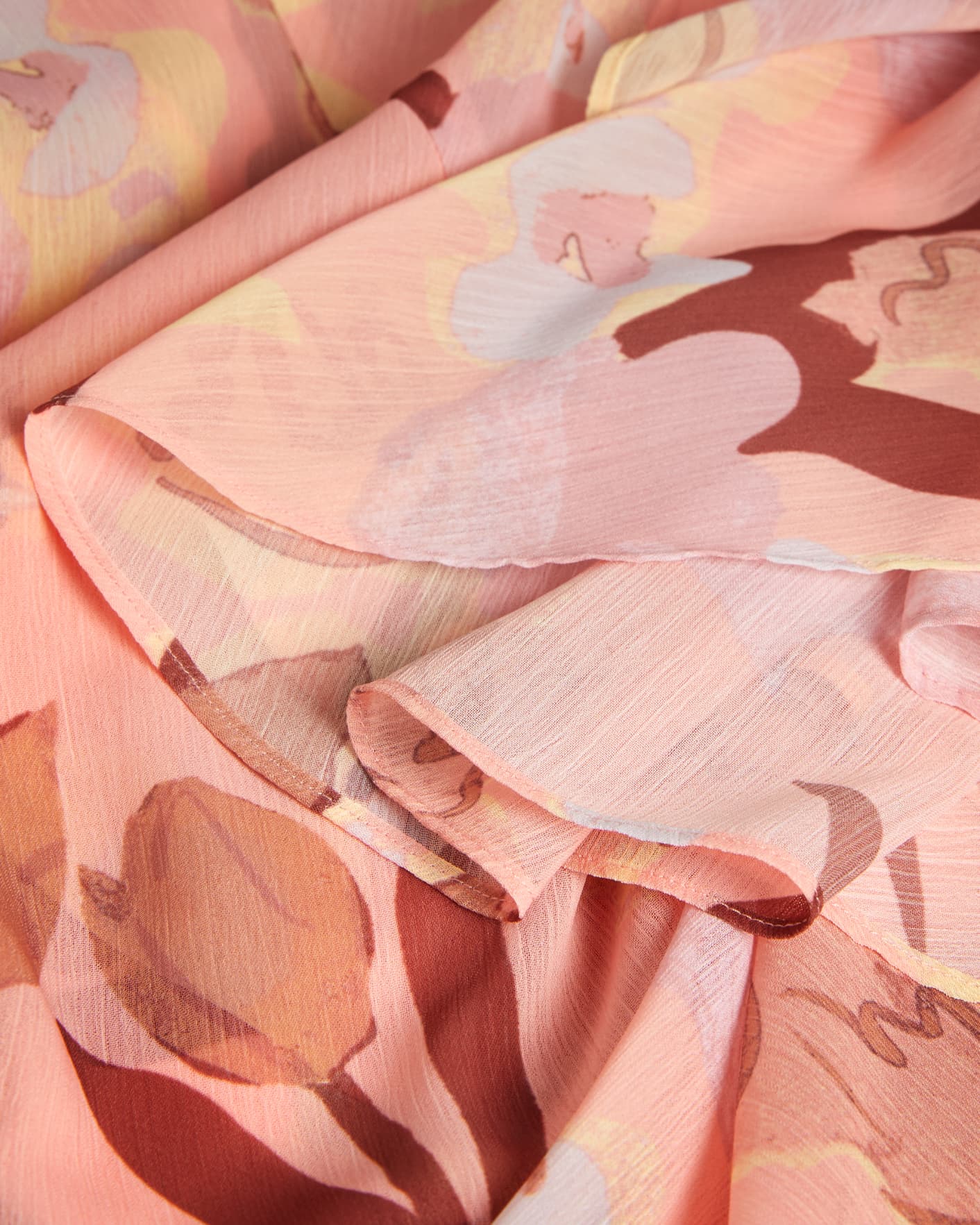 Corail Robe mini à volants imprimé Summer Bloom Ted Baker