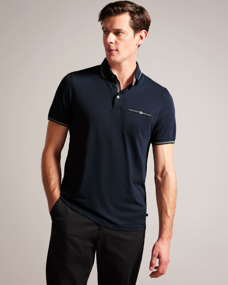 TORTILA - Polo Shirt With Striped Details