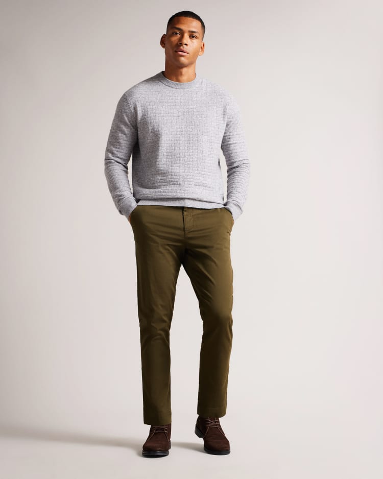 Khaki Casual Relaxed Chinos | Ted Baker UK