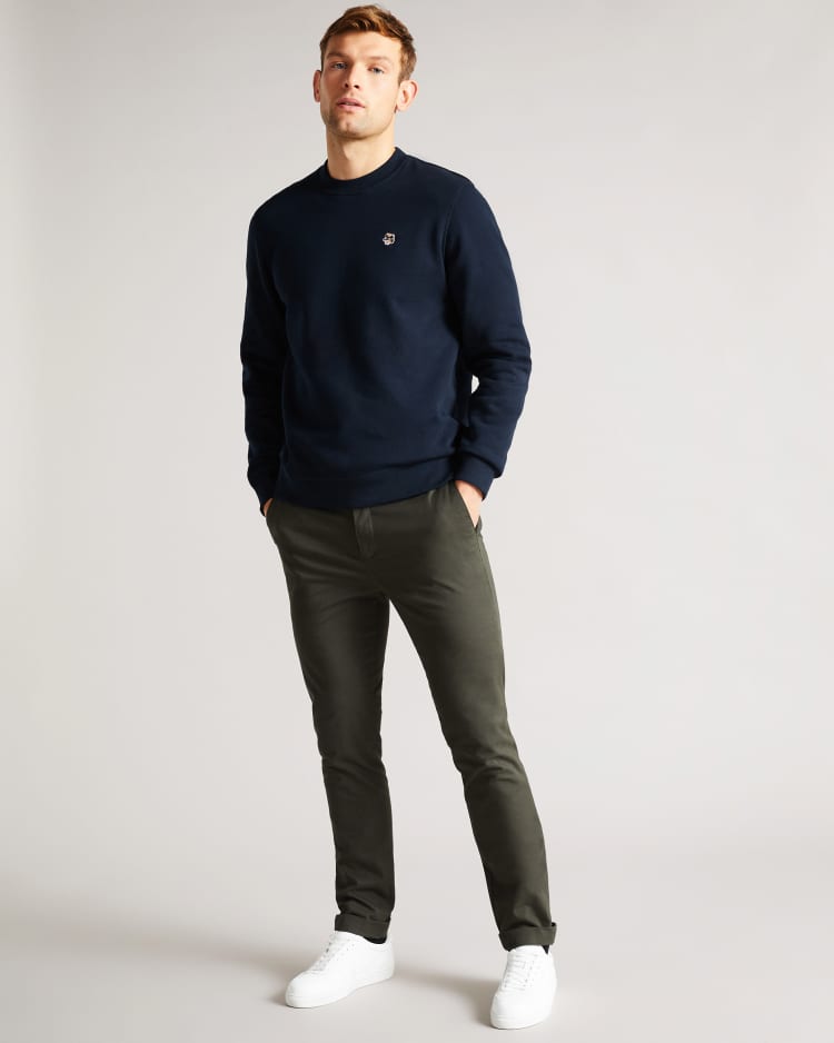 Navy Long Sleeve Sweatshirt | Ted Baker UK