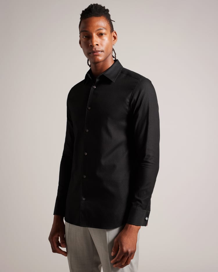 LECCE - BLACK | Striped Shirts | Ted Baker UK
