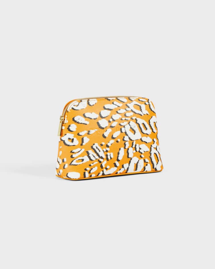TED BAKER ❤️ Yellow Leopard SAFFIANO Small SHoPpeR TOTE BAG