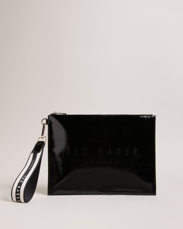 BETHANS - Patent Clutch With Webbing Strap