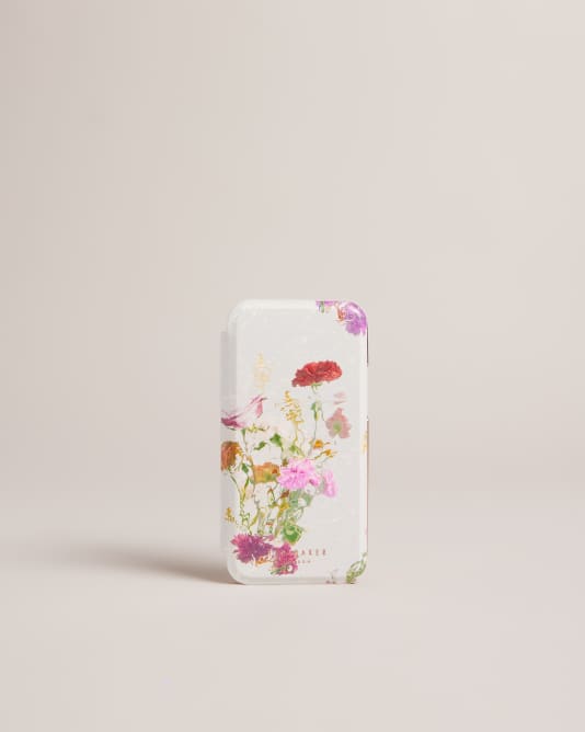 Ted Baker Scattered Flowers Mirror Folio Case - For iPhone 15 Pro Max