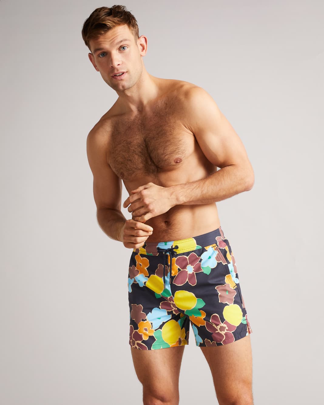 테드 베이커 Ted Baker Large Floral Swim Shorts,Multicoloured