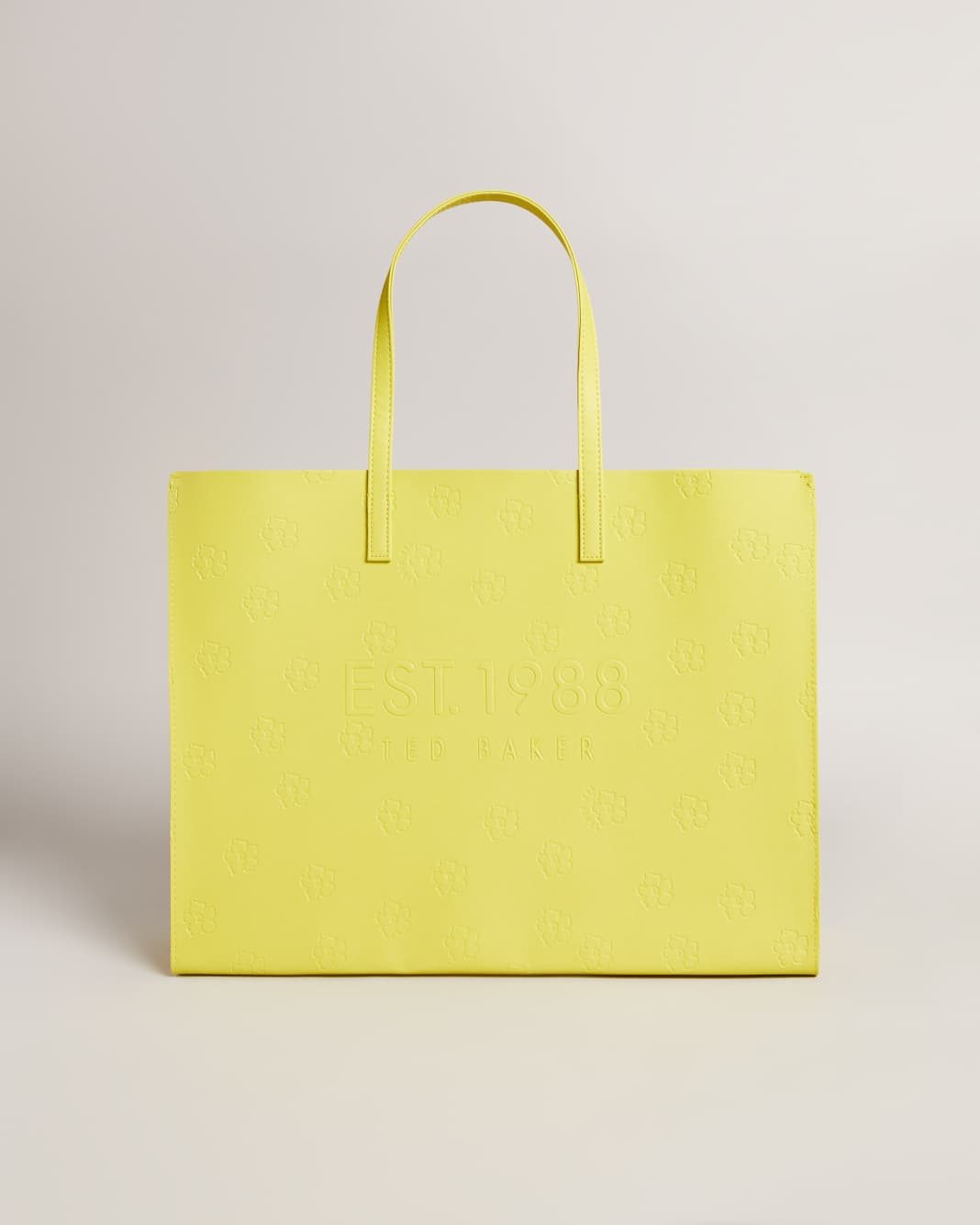 테드 베이커 Ted Baker Debossed Floral Icon Bag,Lemon