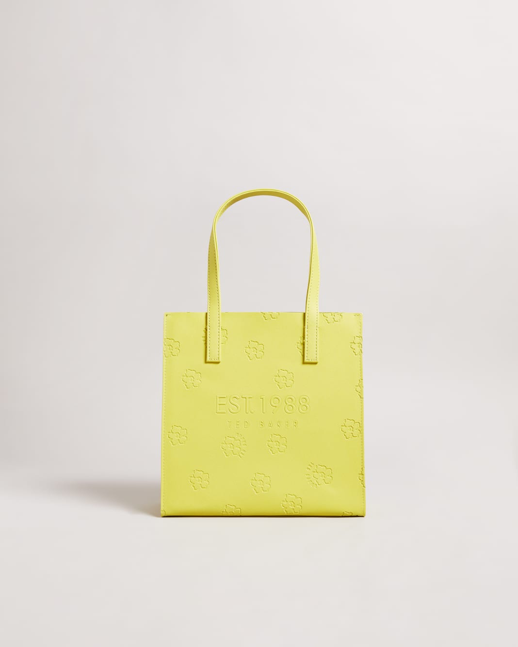 테드 베이커 Ted Baker Small Debossed Floral Icon Bag,Lemon