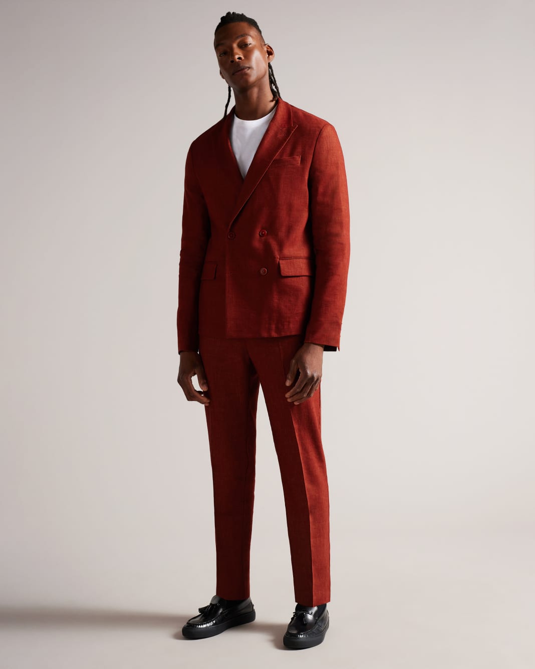 테드 베이커 블레이저 Ted Baker Wool Linen Mix Blazer,Burnt Red